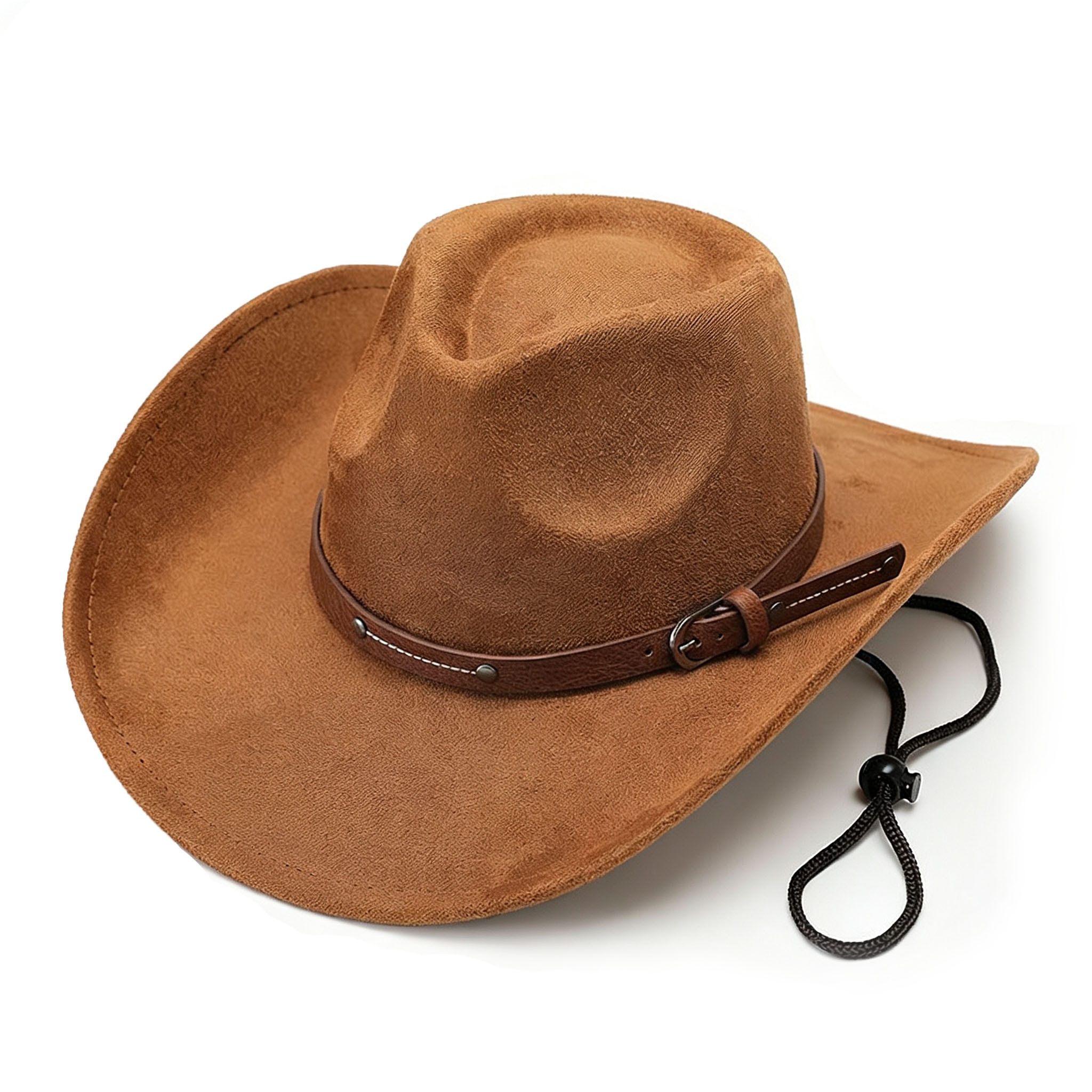 Zaewry Cowboyhut Vintage Western-Cowboyhut, Unisex breitkrempiger Filzhut, Outdoor-Sonnenschutzhut