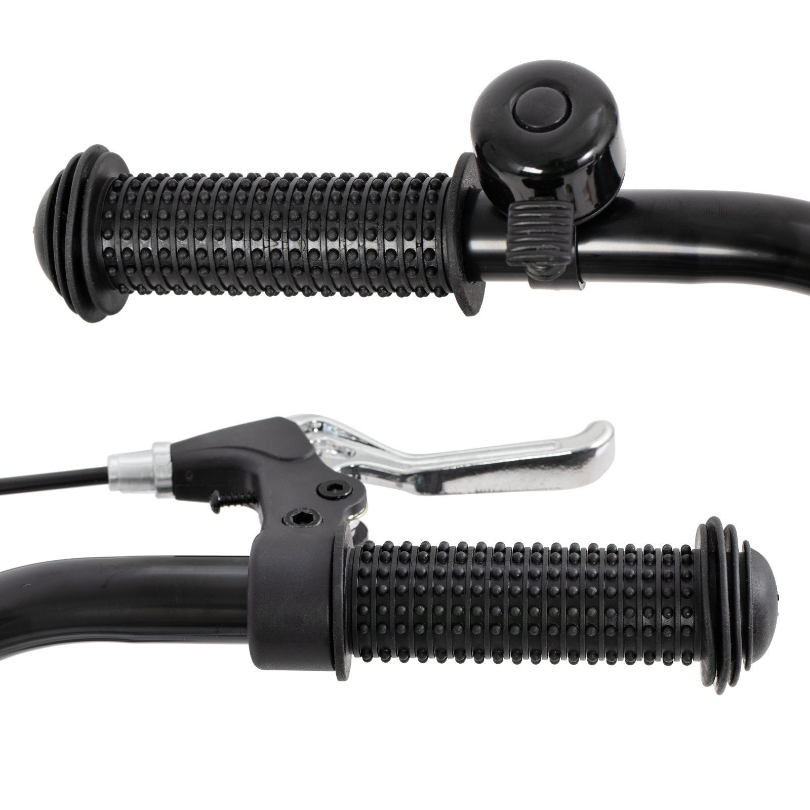 HILAND Sentry 16/18 inch children's bicycle for boys and children from 4, 5, 6 years old, 1 speed, with rear seat/luggage rack, training wheels, and handbrake