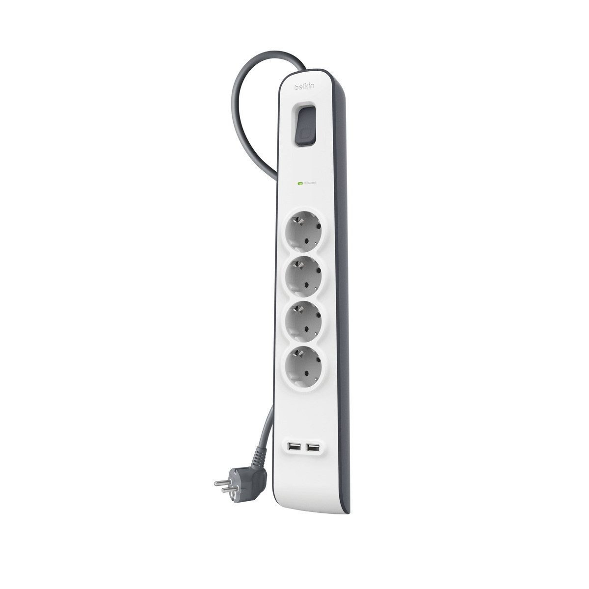 Belkin Etui Steckdosenleiste Überspannungsschutz, 4-Fach, USB