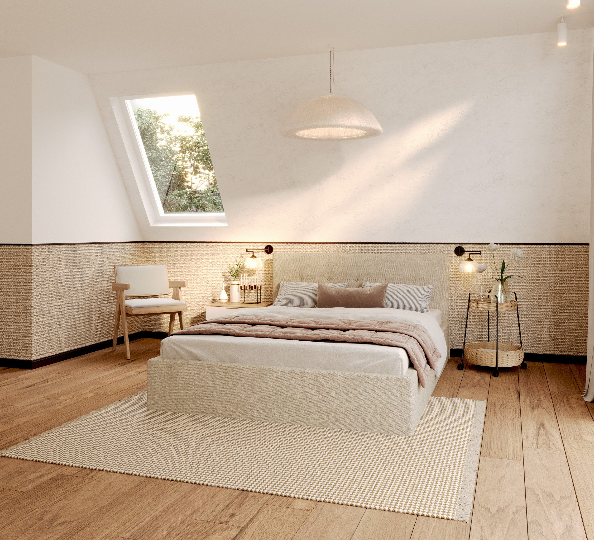 thematys Polsterbett Bett Stauraumbett 90x200, 120x200, 140x200, 160x200, 180x200cm (MADE IN EU - mit hochwertigem fein gewebter Stoff für einen zeitlosen Look, – Bild 4 von 5