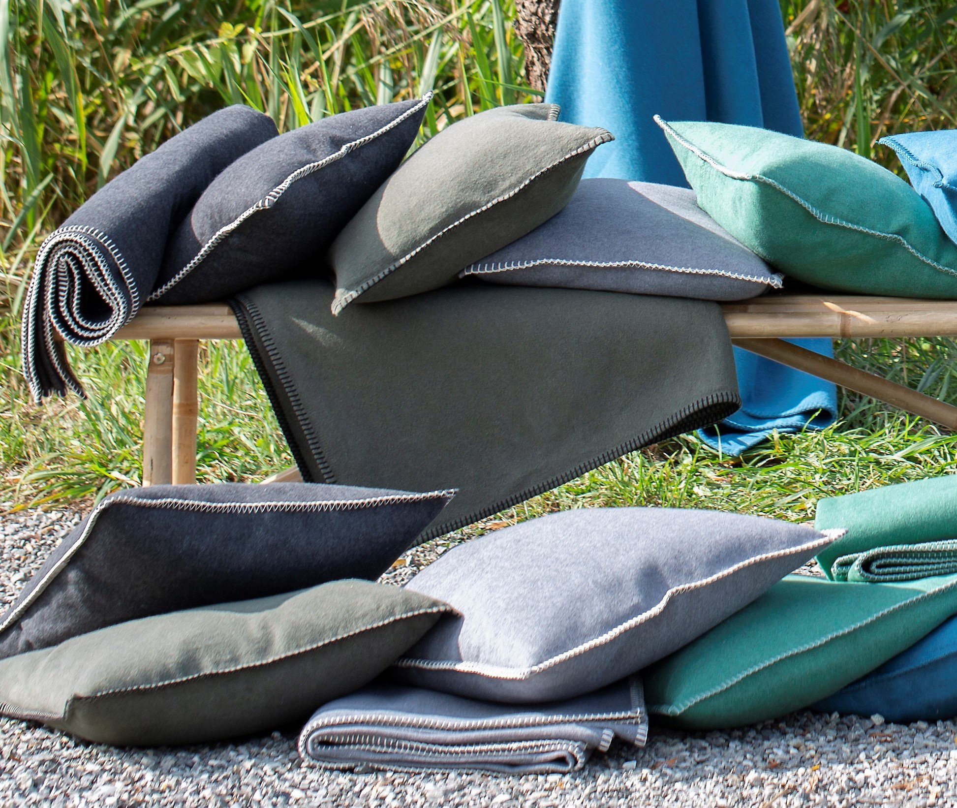 DAVID FUSSENEGGER Kissenbezug Kissenhülle Sylt 'Uni', Flanell günstig online kaufen