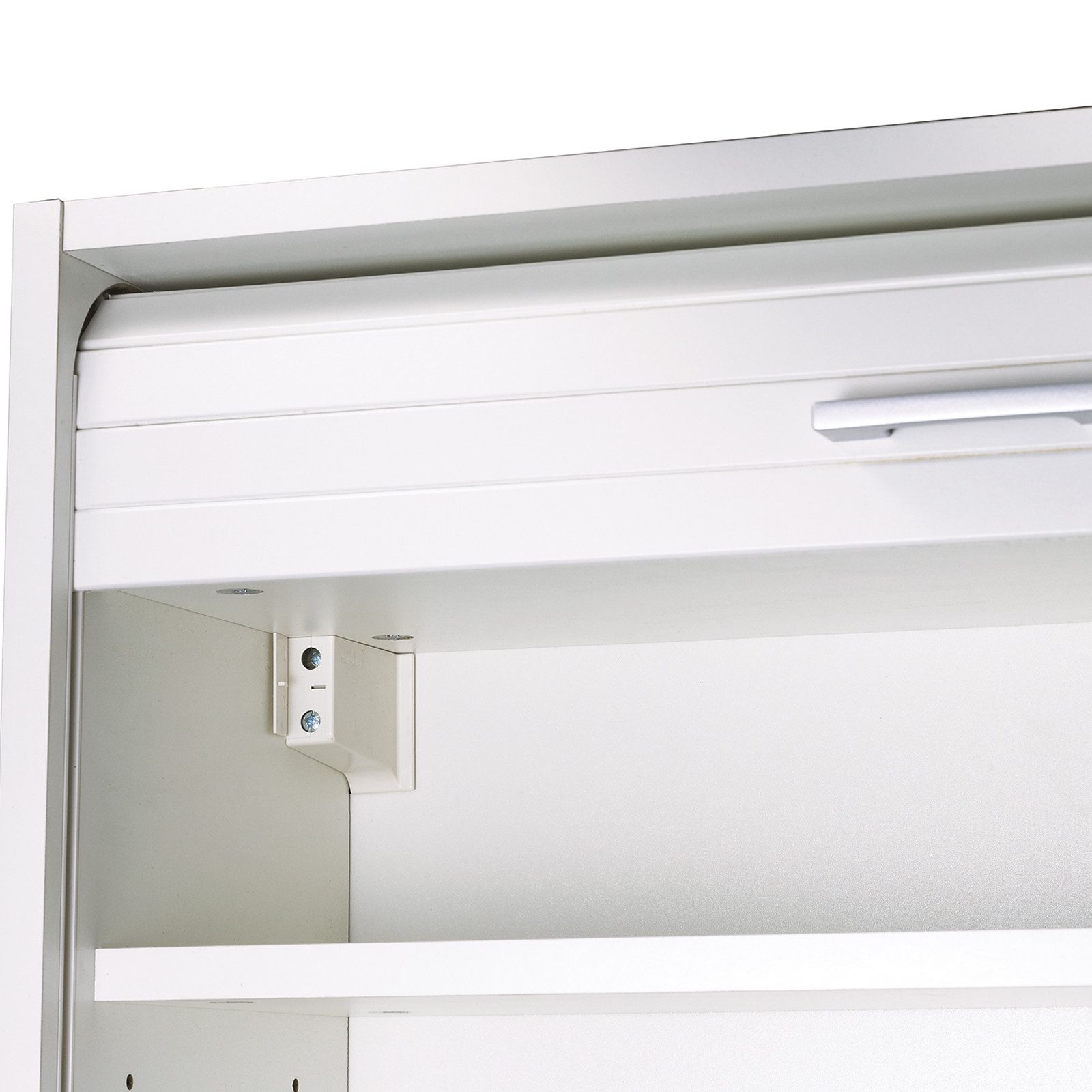 SIMMOB Rollladenschrank Küchenschrank Hochschrank Oberschrank mit Rollladentür Weiß – Bild 5 von 5