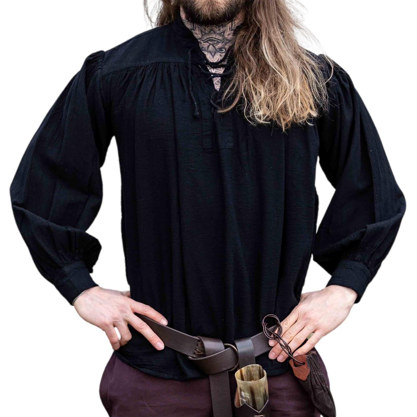 Leonardo Carbone Ritter-Kostüm Stehkragen-Schnürhemd "Friedrich", Legendäre Markenqualität für epische Abenteuer