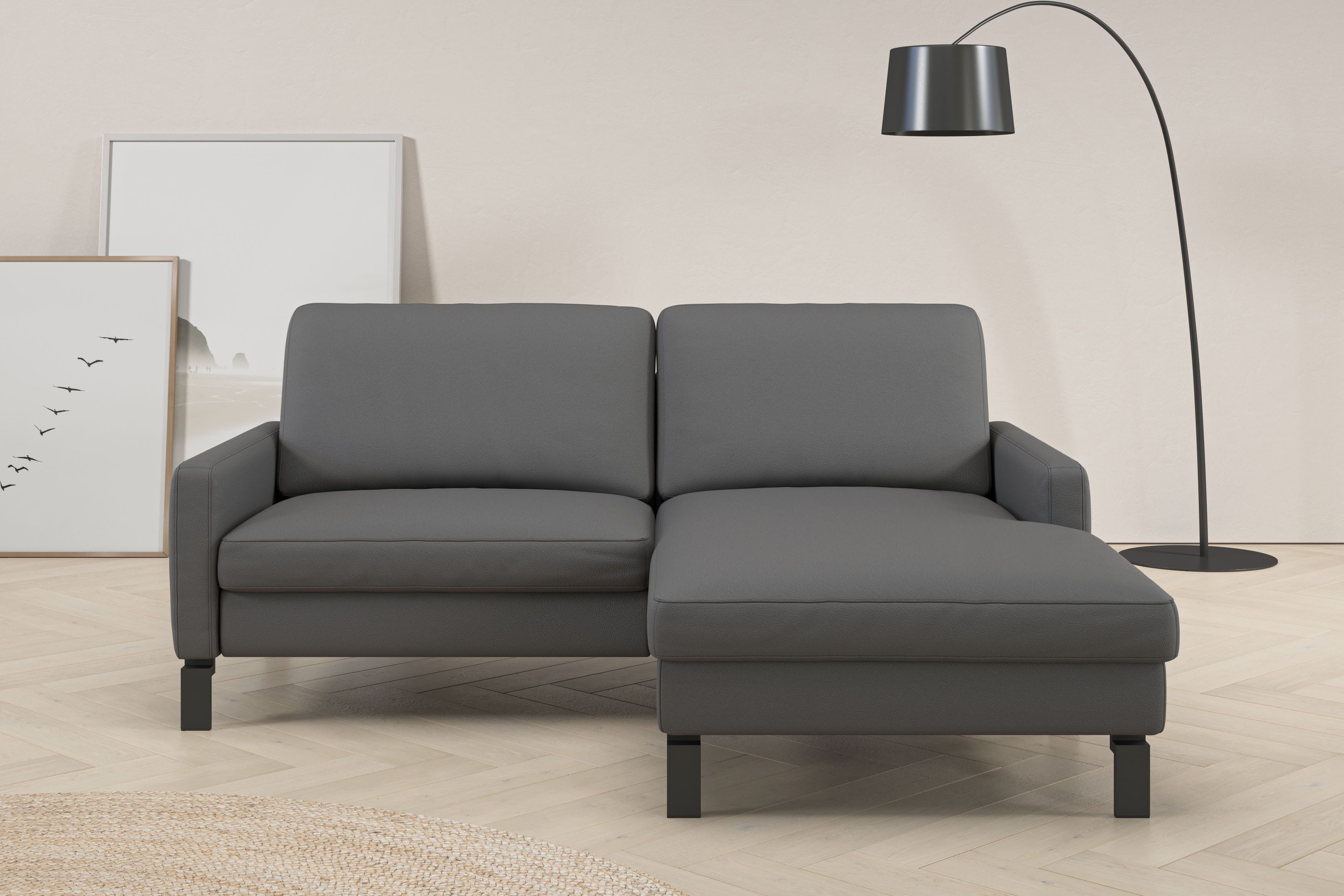 Home affaire Ecksofa Lecce, L-Form, Federkernpolsterung, Breite 194 cm, inkl. saugroboterfreundliche Höhe & schmale Armlehnen