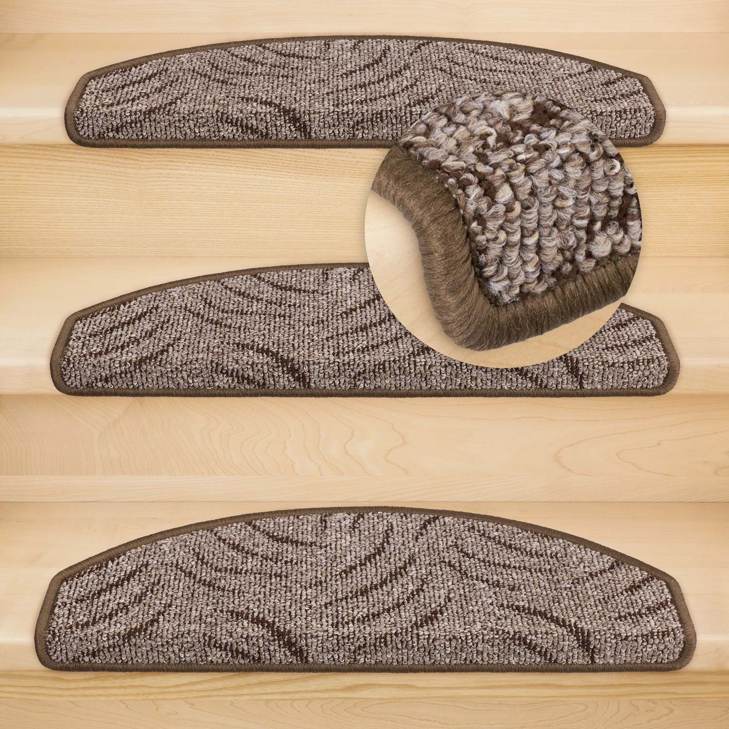 Metzker® Stufenmatte Stufenmatten Prerow Halbrund Braun günstig online kaufen