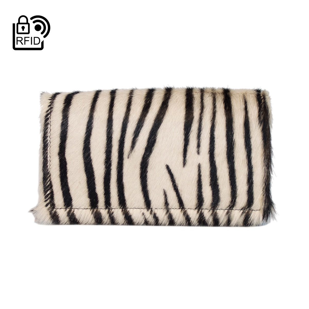 LK Trend & Style Geldbörse Damenbrieftasche mit Animal-Print aus Büffelleder, Hergestellt in: Niederlande