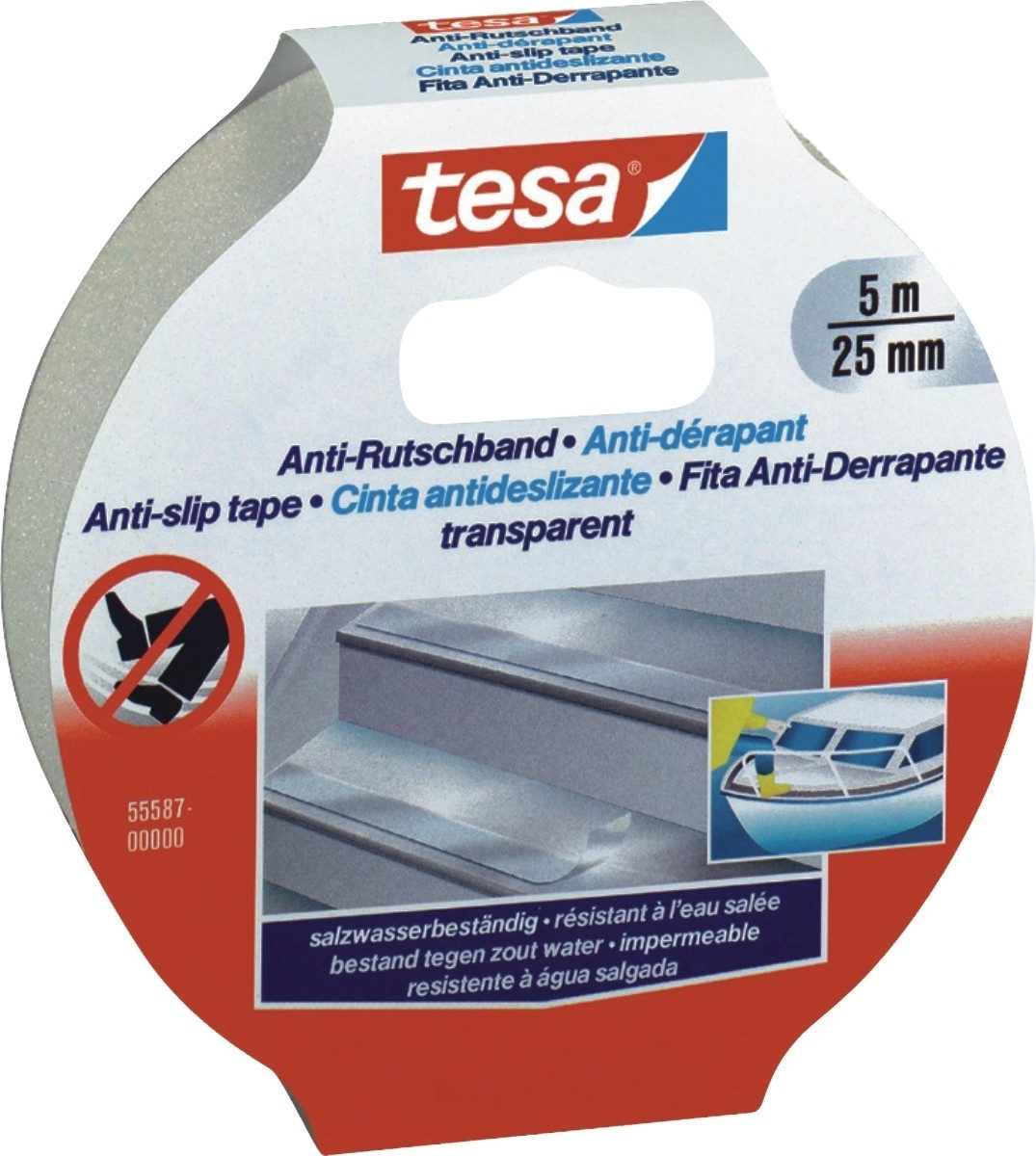 Klebeband Anti-Rutschband 25mm x 5m transparent stabil und belastbar
