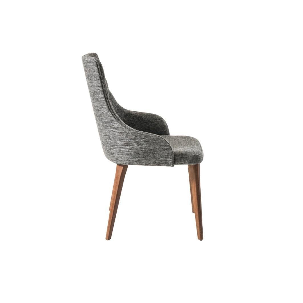 Stühle Möbel Lehnstuhl Stuhl, JVmoebel Luxus Stuhl Esszimmer Holz Design Textil