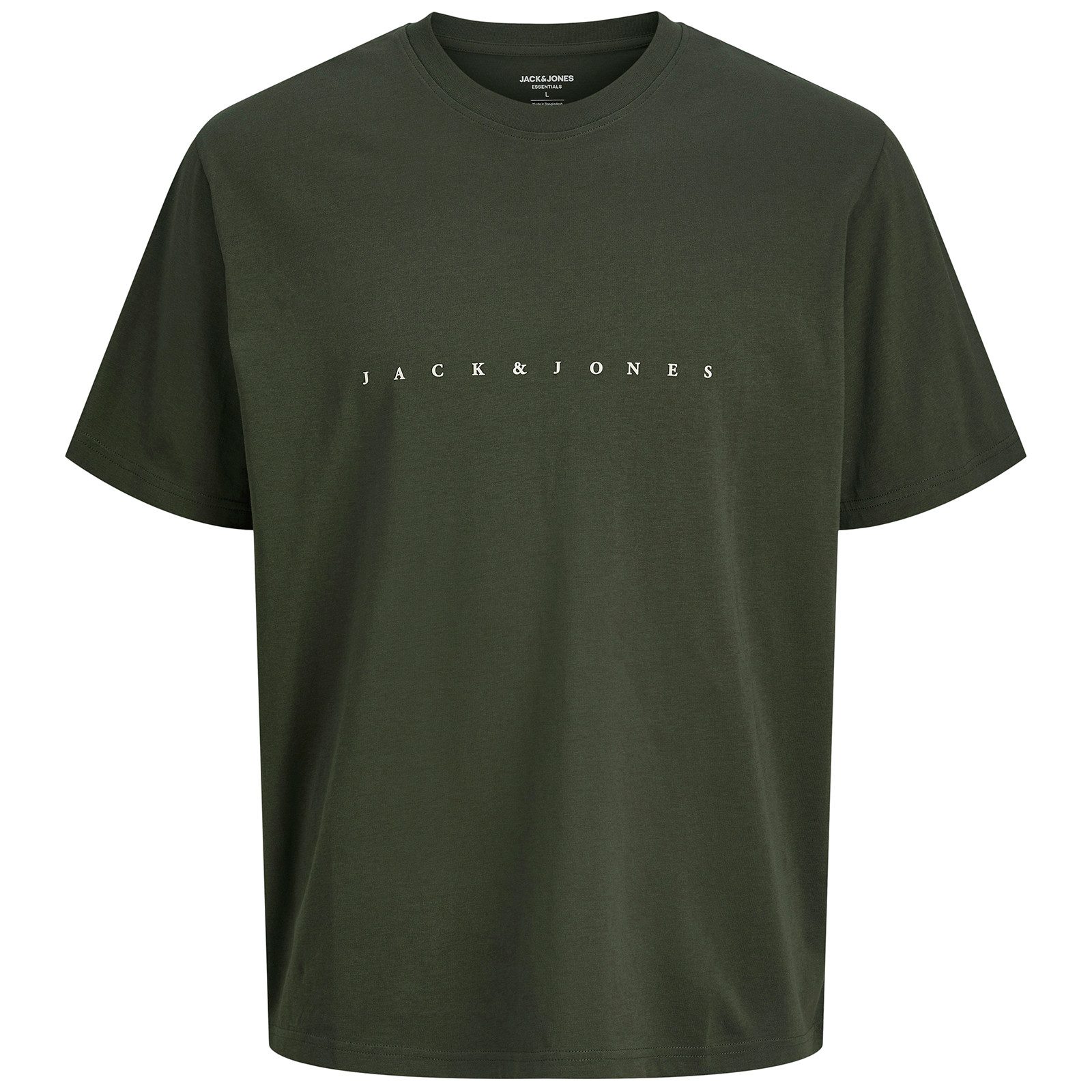 Jack & Jones Rundhalsshirt Jack&Jones T-Shirt Übergröße oliv kleiner Logopr günstig online kaufen