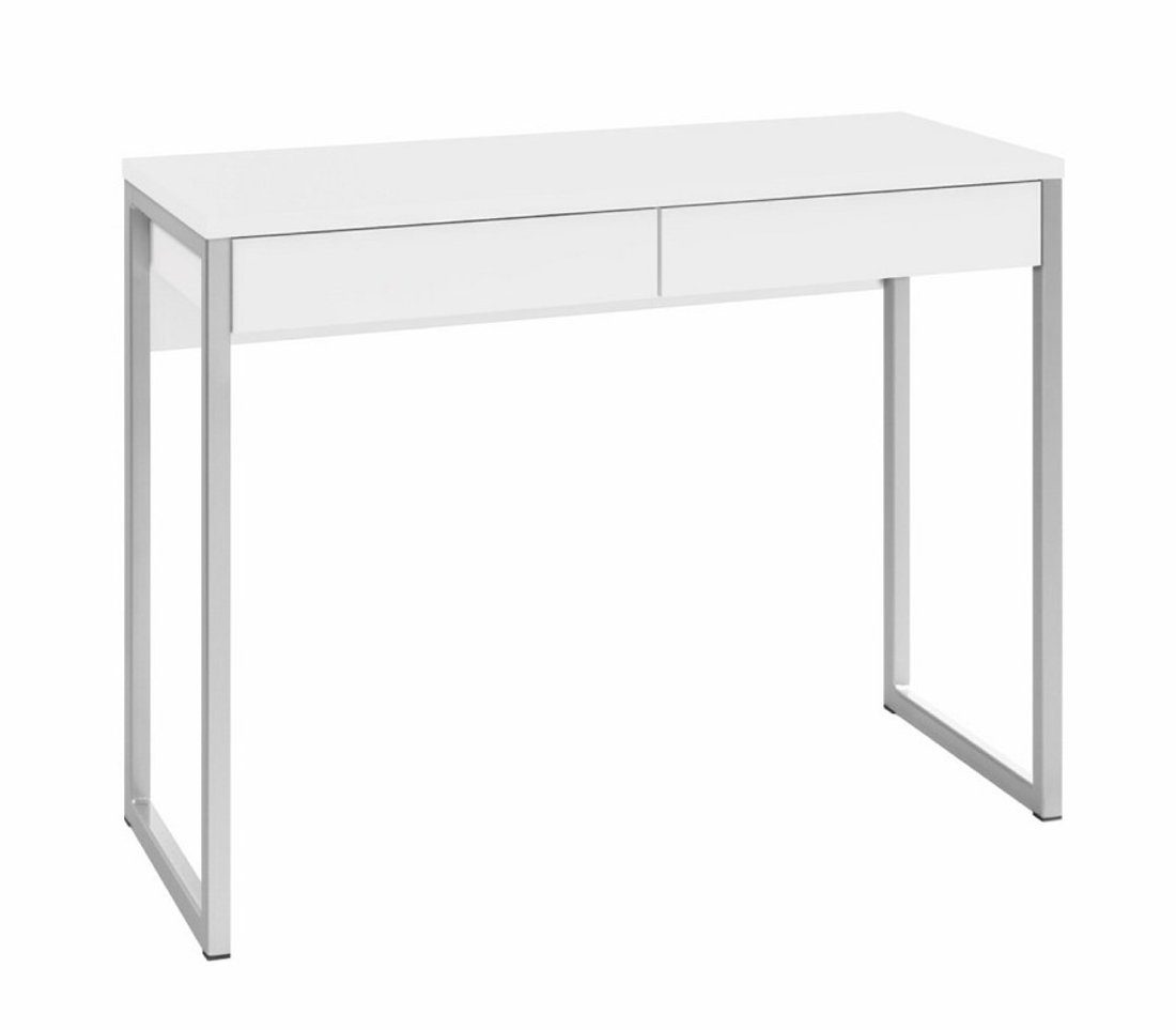 ebuy24 Schreibtisch Fula Schreibtisch 2 Schubladen weiss hochglanz.