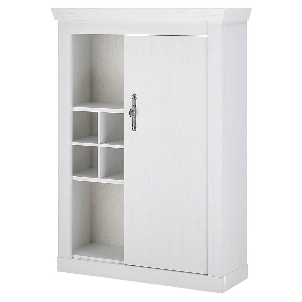 Lomadox Highboard RAPLA-61, in Pinie weiß, 105 cm breit