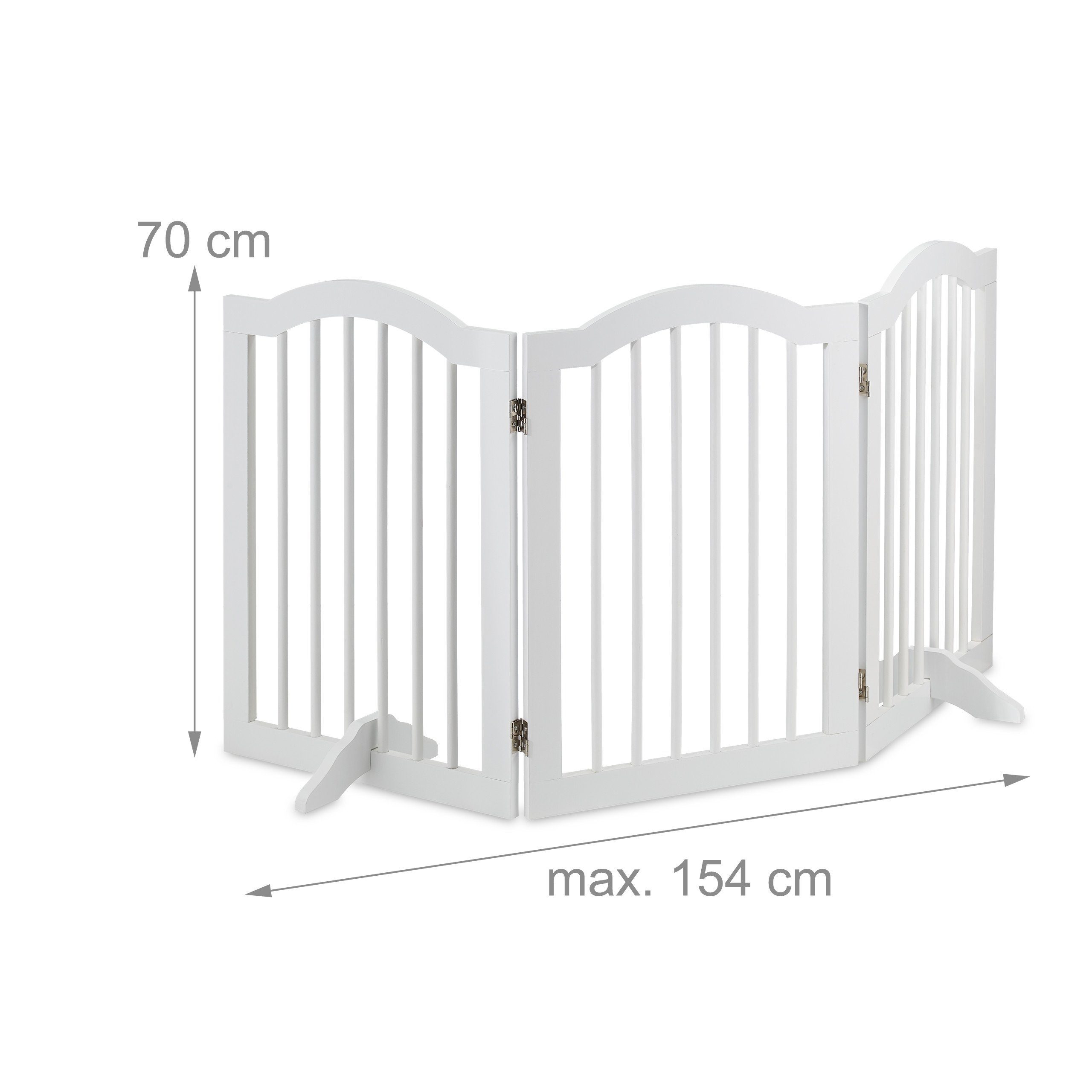 relaxdays Universalschutzgitter Weißes Absperrgitter 70 cm hoch