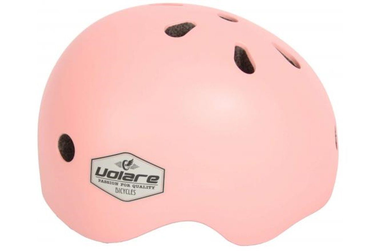 Volare Kinderfahrradhelm Hellrosa (1-tlg), verstellbarer Kopfumfang 45-51 cm, TÜV zertifiziert, Sonnenblende