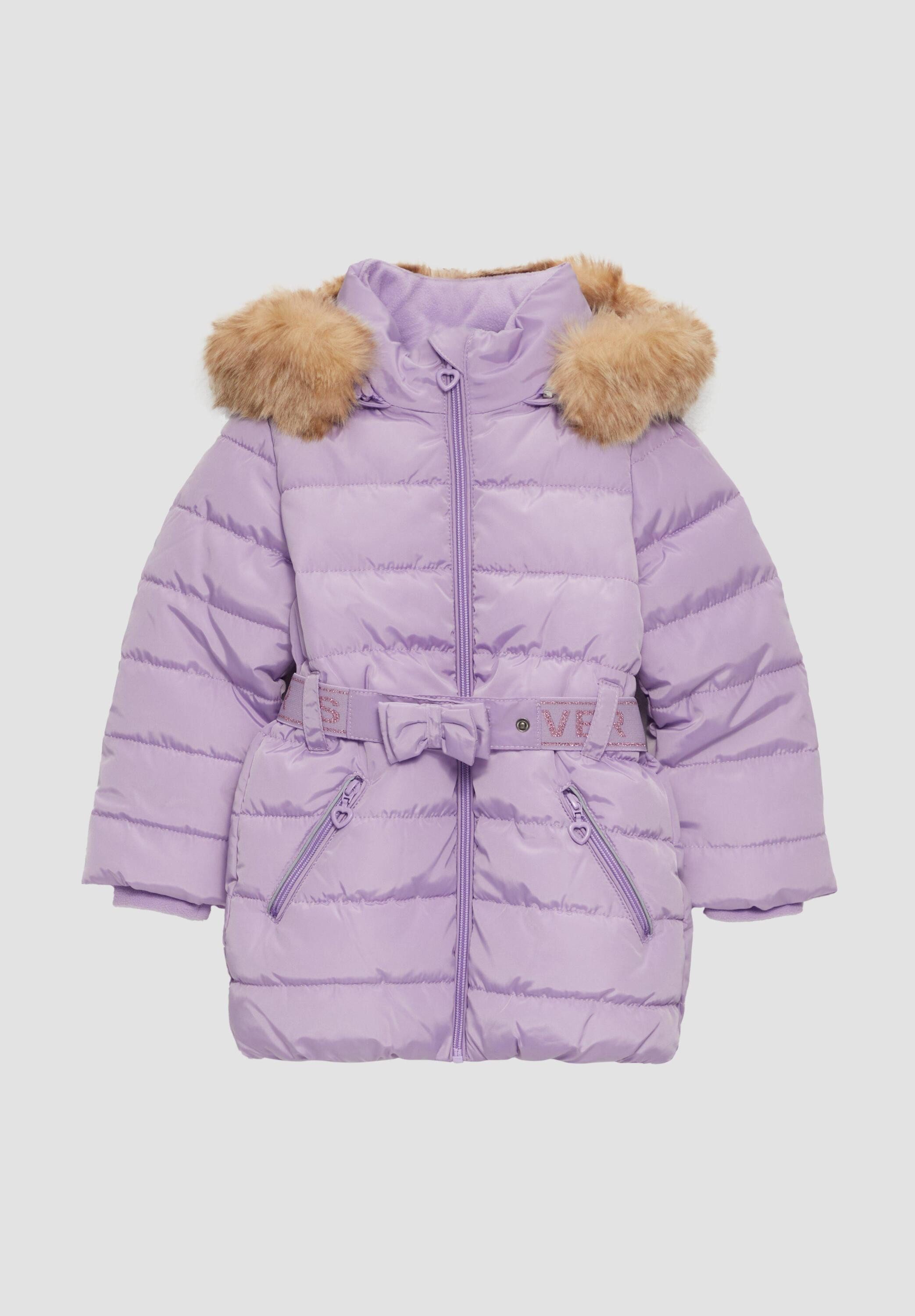 s.Oliver Winterjacke Outdoor-Mantel Steppmantel mit abnehmbarem Kunstfell