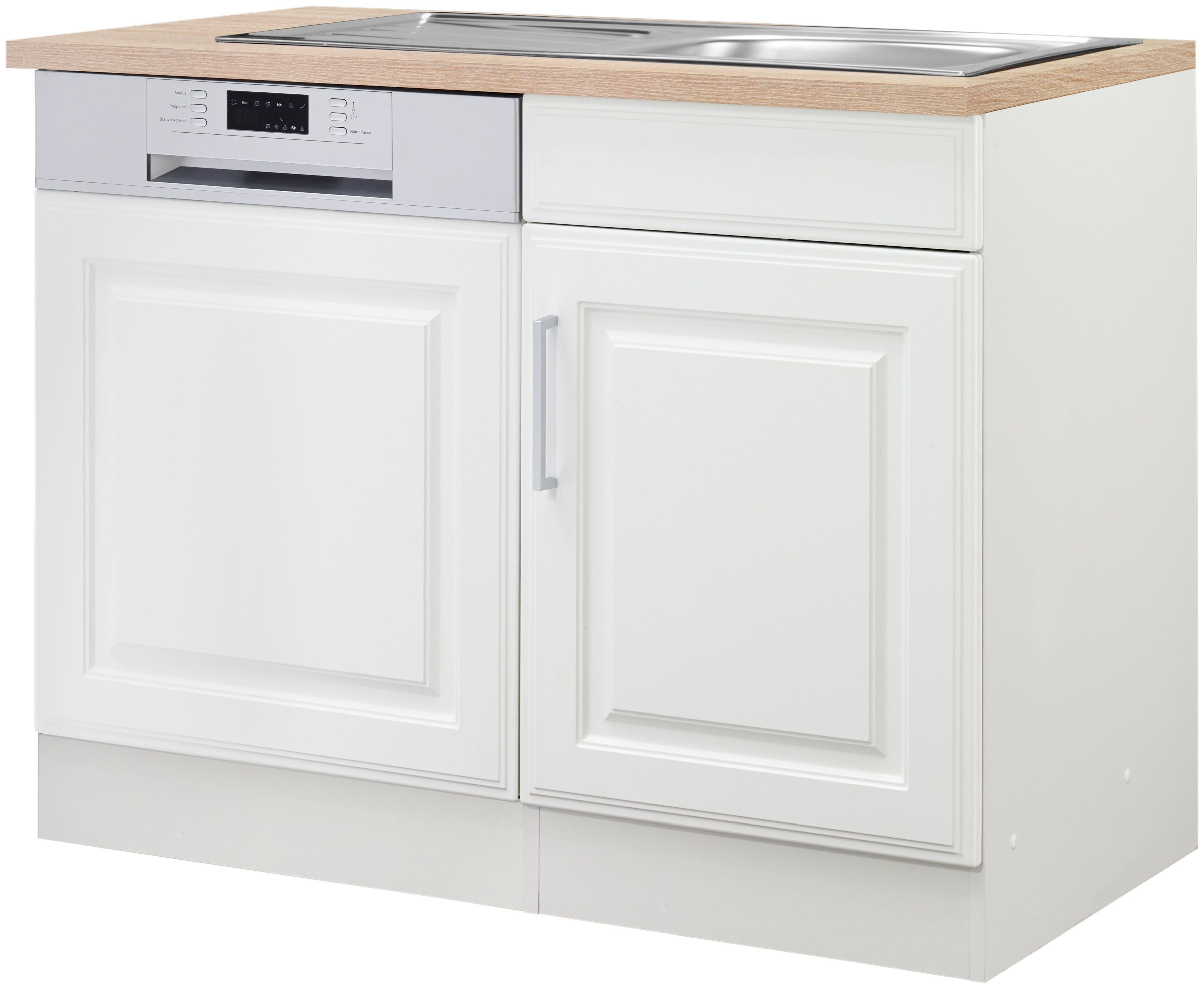 KOCHSTATION Spülenschrank KS-Stockholm hochwertige MDF-Fronten