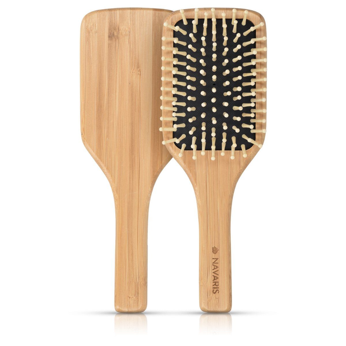 Navaris Haarbürste, Bambus Naturbürste Holz Borsten - Paddle Brush mit  Massage Noppen für die Kopfhaut - Haar Bürste nachhaltig und vegan online  kaufen | OTTO