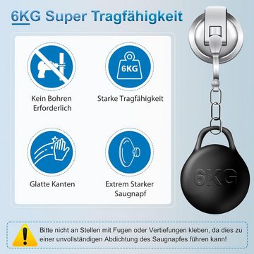 BlingBin Wandhaken 4 Pack Saugnapf Haken Handtuchhalter Ohne Bohren, Badezimmer, (4er Set, 4-St., 4pcs), Extra Stark für Küche, Badezimmer, Wohnmobil, Büro und Schlafzimmer