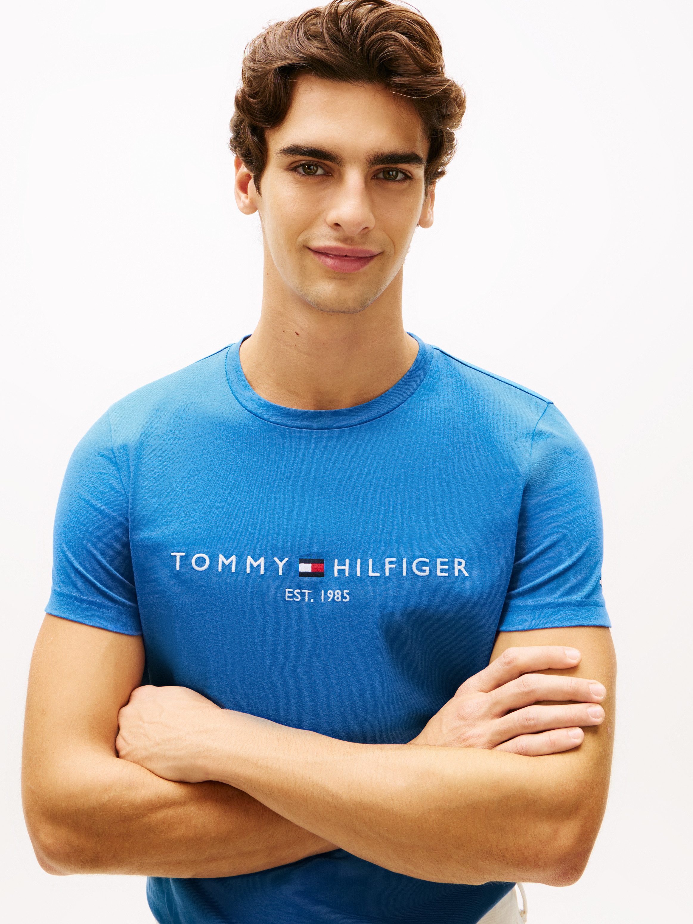 Tommy Hilfiger T-Shirt TOMMY LOGO aus reiner Baumwolle