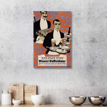 Posterlounge Holzbild Max Schwarzer, Wiener Kaffeehaus, Schlafzimmer Modern Illustration