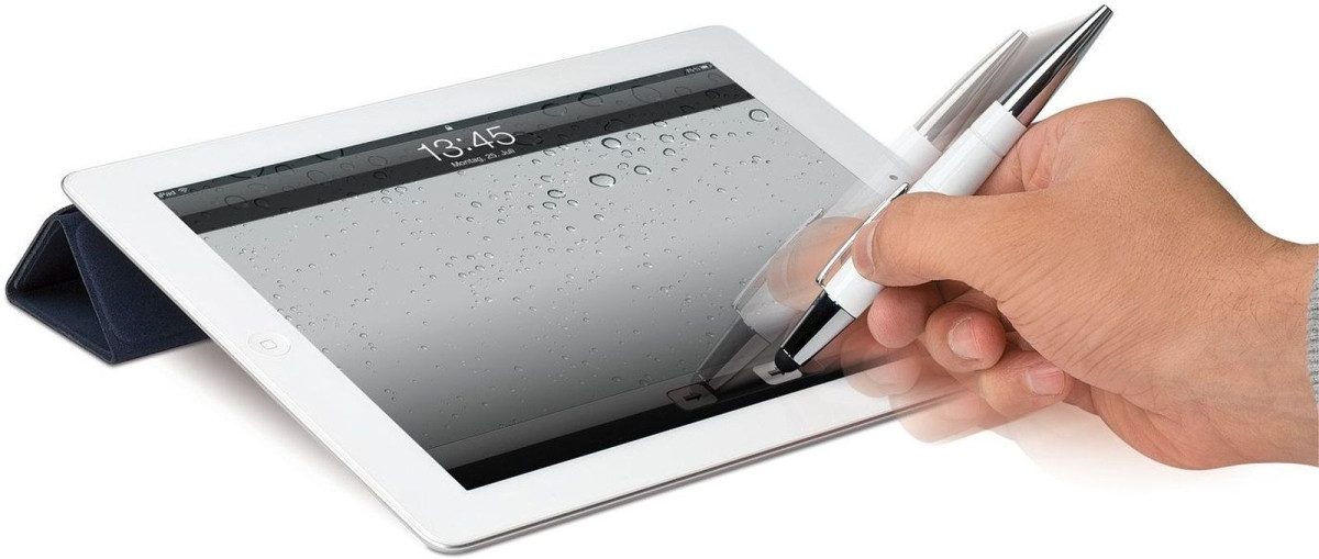 WEDO Kugelschreiber Kugelschreiber Pioneer mit Touchpen weiß (20 Stück)