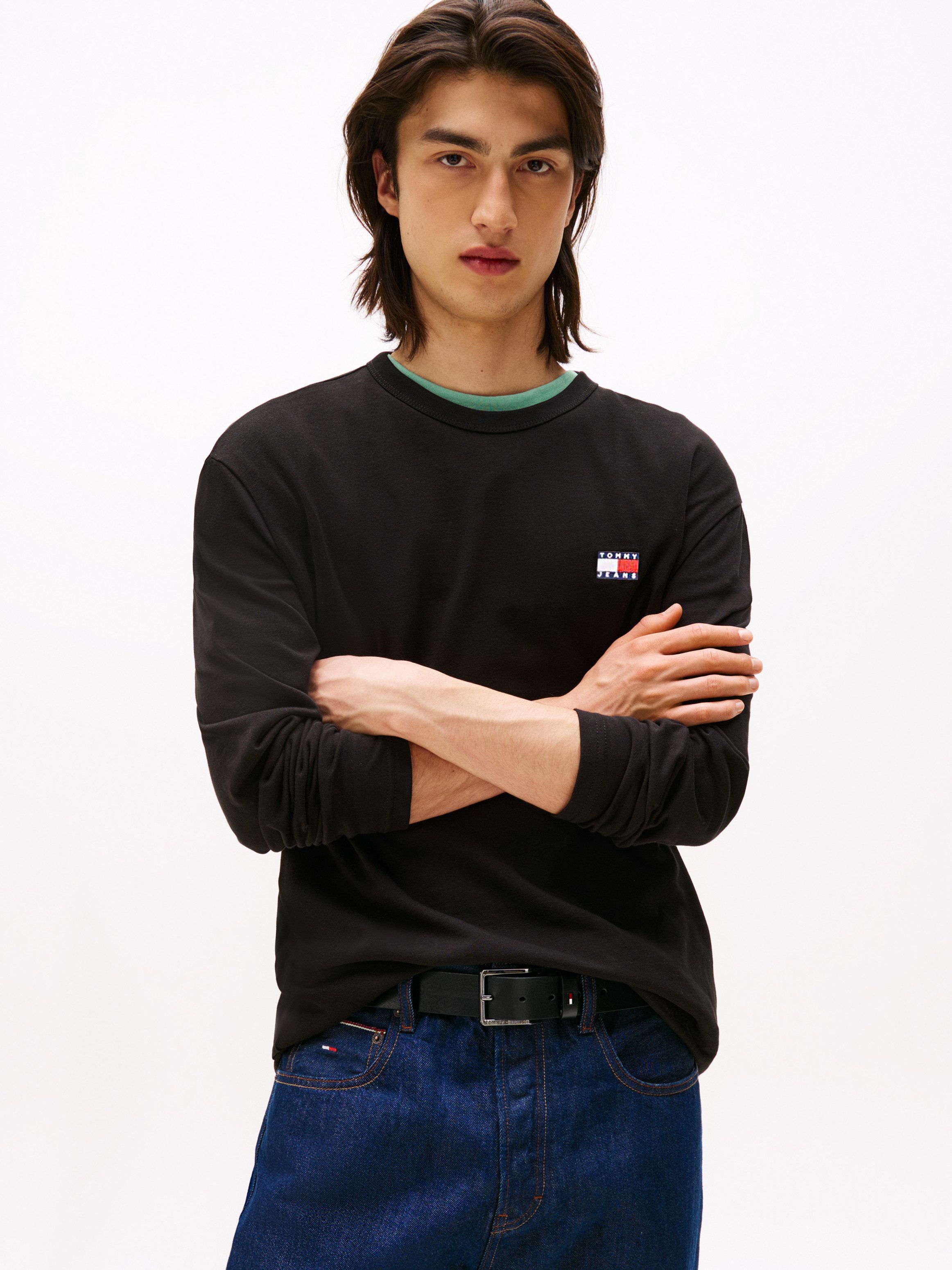 Tommy Jeans Langarmshirt TJM REG BADGE TEE LS EXT