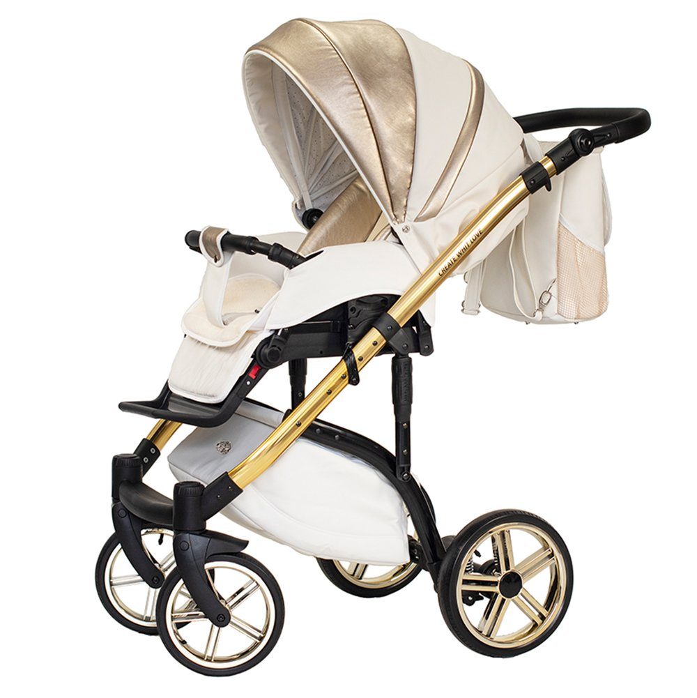 - Kinderwagen-Set 1 in babies-on-wheels 3 12 Farben 16 in Kombi-Kinderwagen - Lux Creme-Kupfer-Dekor Vip Teile