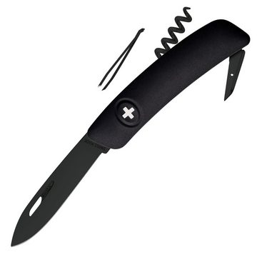 SWIZA Taschenmesser Schweizer Messer D01 AllBlack, Taschenmesser Klappmesser 6 Funktionen