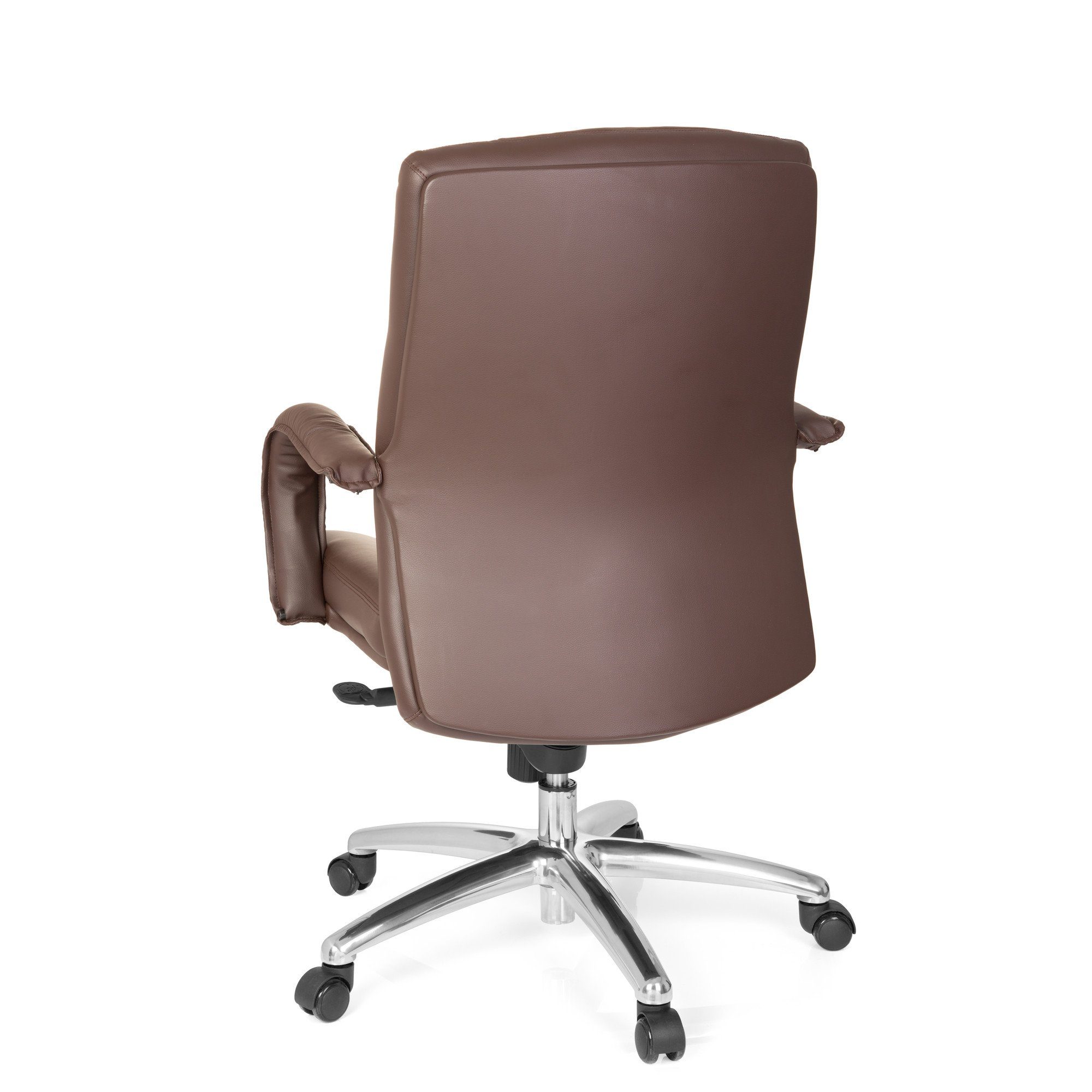 hjh OFFICE Drehstuhl Chefsessel (1 mit Braun XXL St), Drehstuhl ergonomisch 100 Kunstleder Armlehnen Bürostuhl XXL G