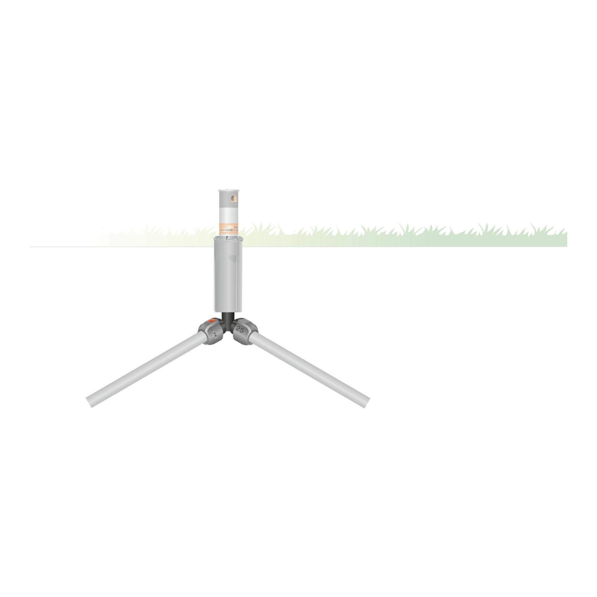 GARDENA Schlauchverbinder GARDENA Sprinklersystem Winkelstück, 25 mm x 1/2"-Außengewinde