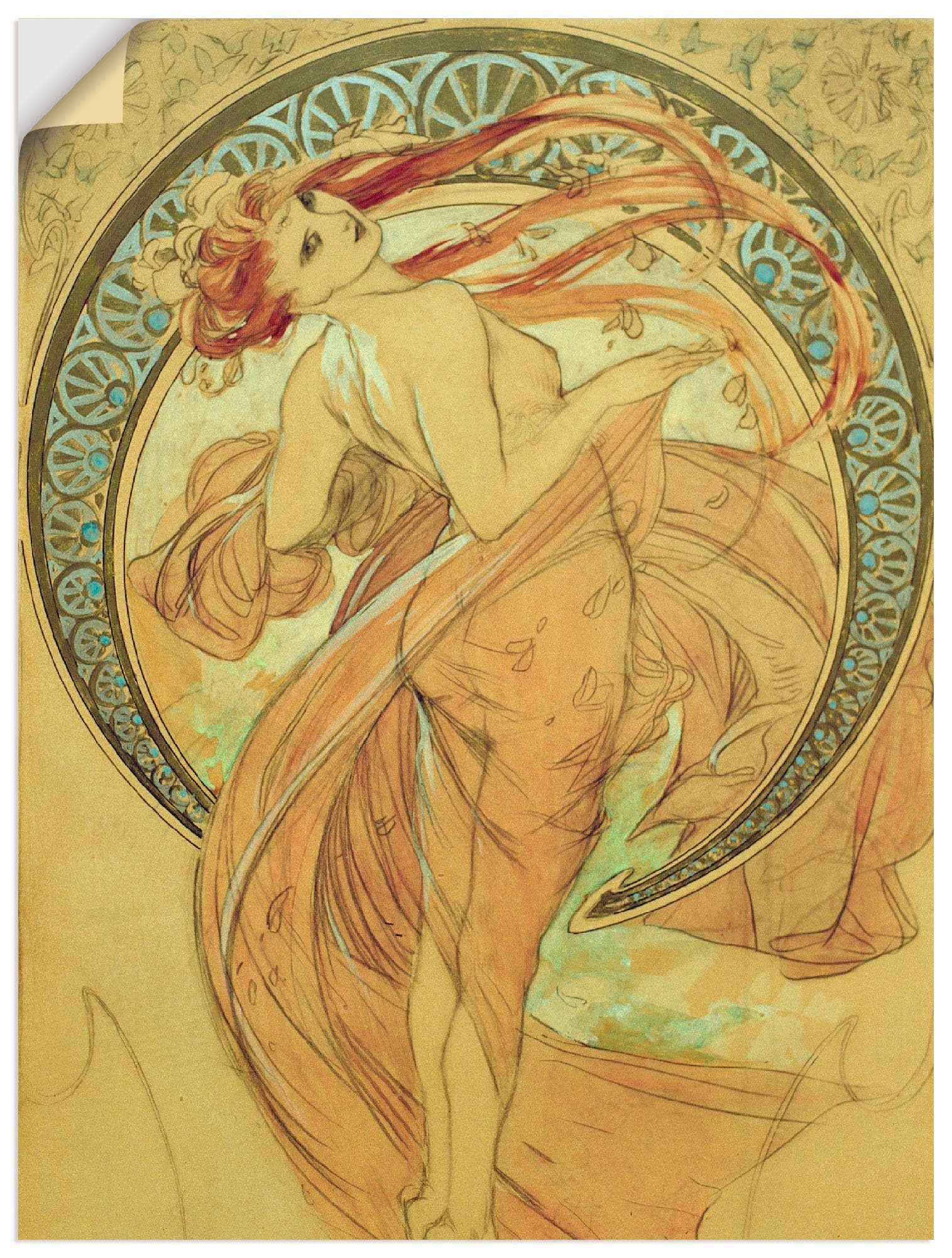 in St), als Tanz, Wandaufkleber Frau versch. Artland Poster (1 Leinwandbild, oder Größen Der Wandbild 1898,