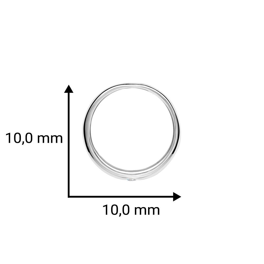 Unique Kettenanhänger Silberner Taufring schlicht mit Zirkonia KTR0048 – Bild 3 von 3