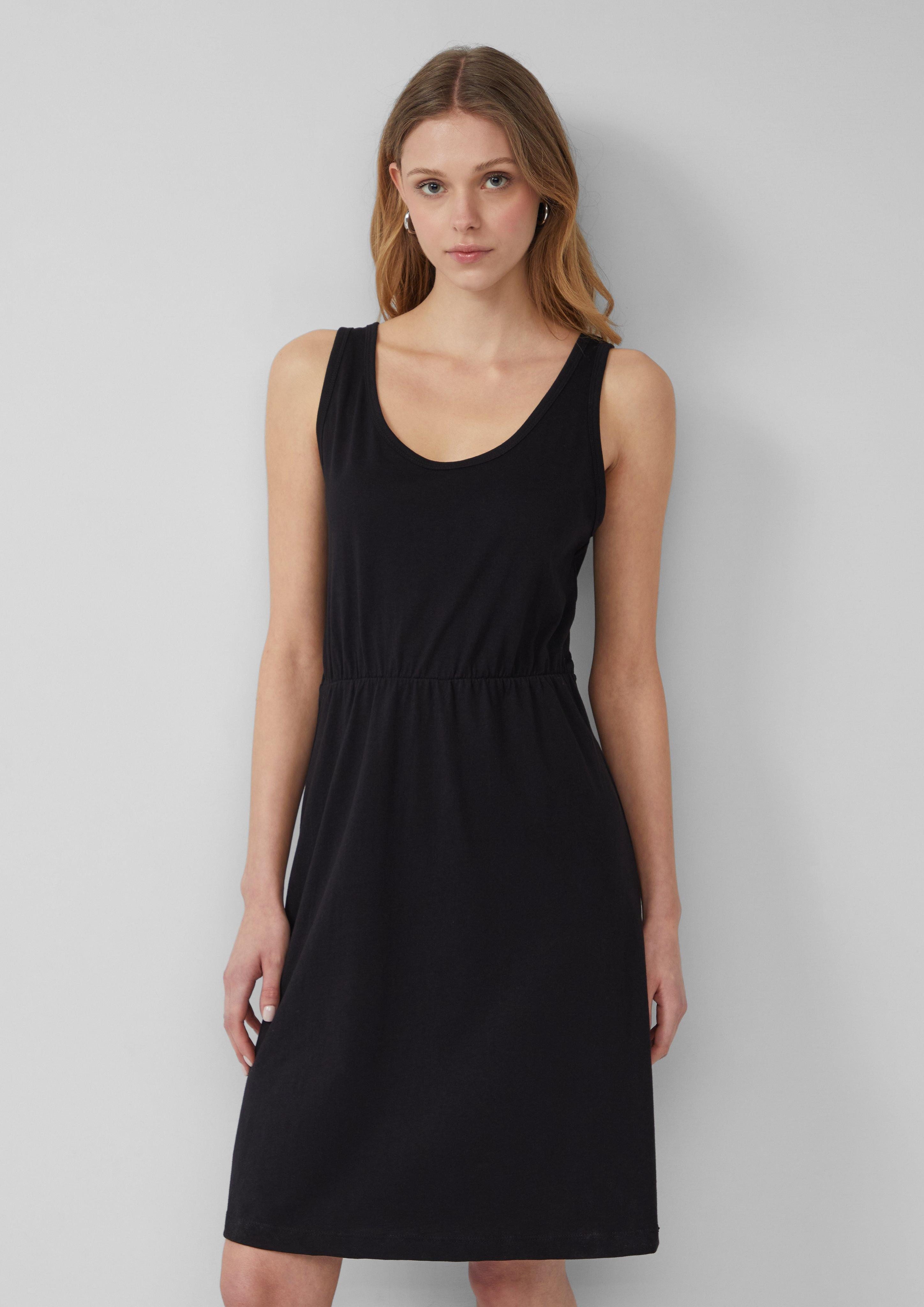 QS Minikleid Kurzes Jerseykleid aus Baumwolle
