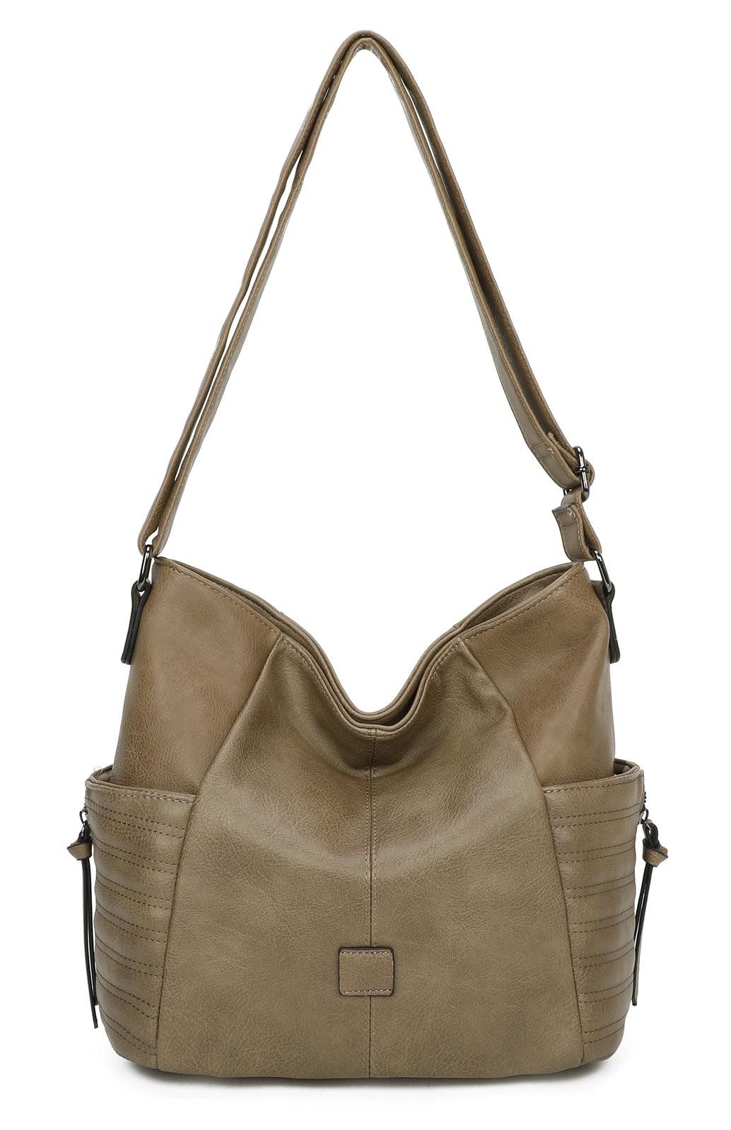 ITALYSHOP24 Schultertasche Damen Tasche Shopper CrossOver, günstig online kaufen
