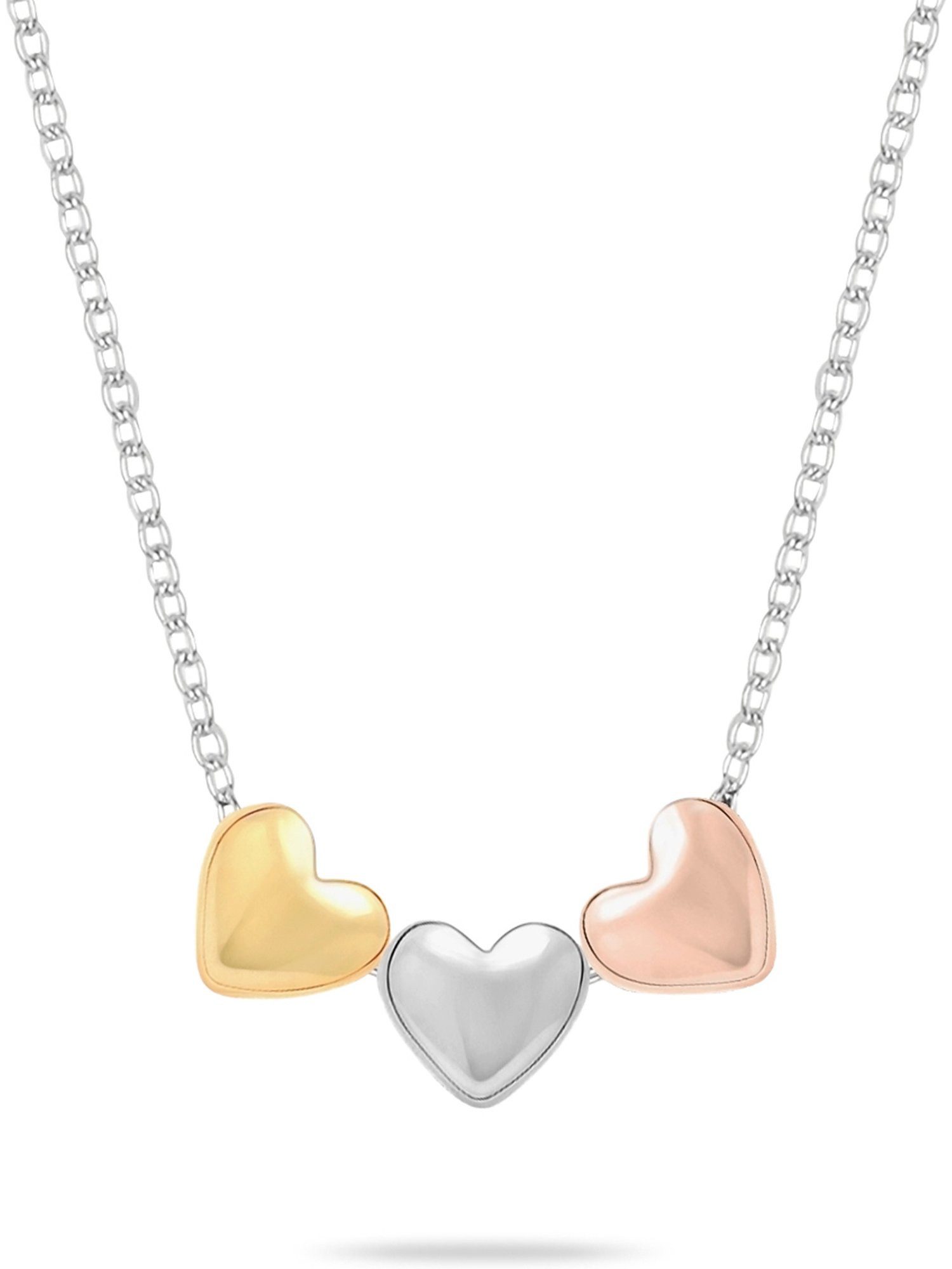s.Oliver Silberkette S.Oliver Damen-Kette Edelstahl Herz