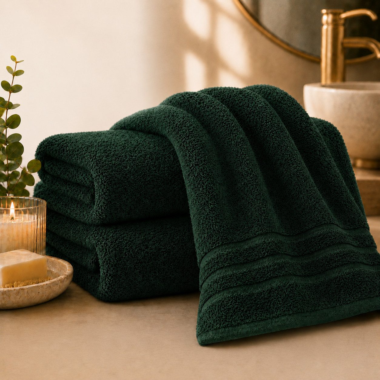 Komfortec Saunatuch 2er Set extra Große - XXL Premium Badetuch-80x200, Frottee (Set, 2-St), extra Große, Baumwolle 100%, Weich, Schnelltrocknend – Bild 3 von 5