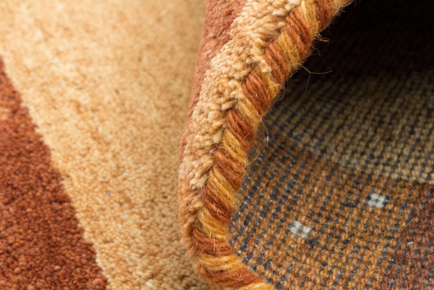 Wollteppich »Gabbeh Teppich handgeknüpft orange«, morgenland, rechteckig, Höhe 18 mm, handgeknüpft-kaufen