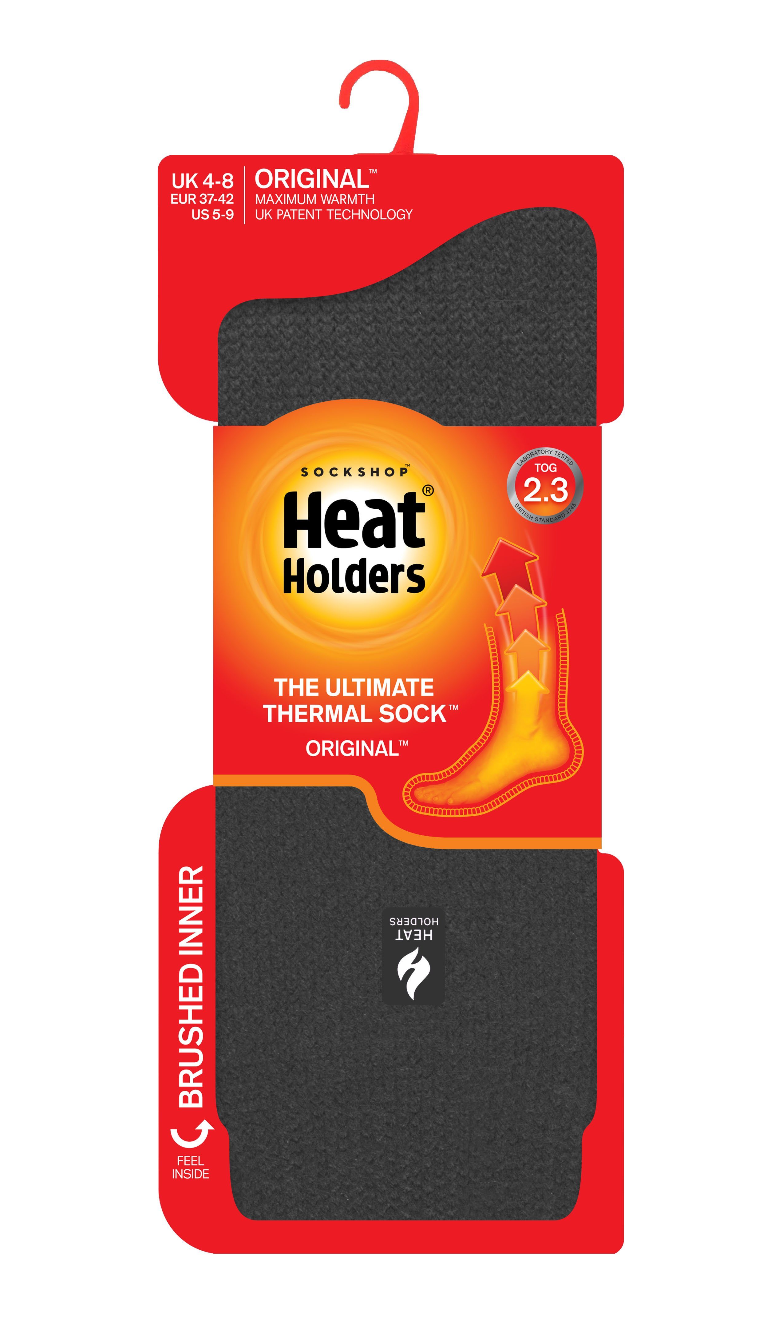 Heat Holders Thermosocken Original 7x Damen 37-42 wärmer Größe als Charcoal Baumwolle