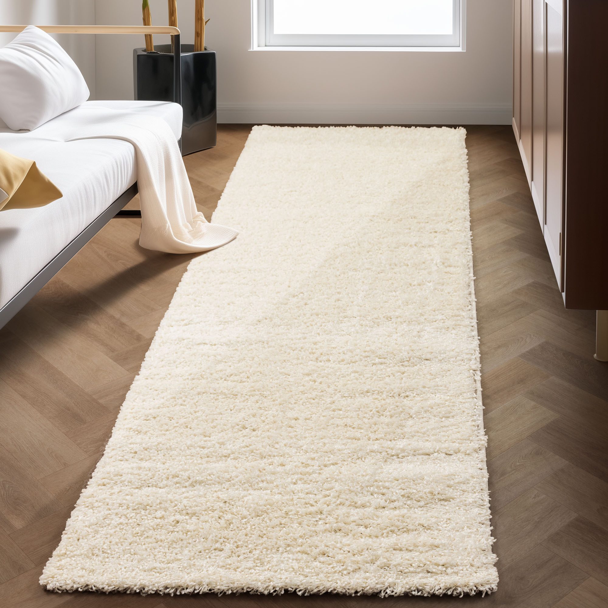Carpettex Hochflor-Teppich Unicolor - Einfarbig, Läufer, günstig online kaufen