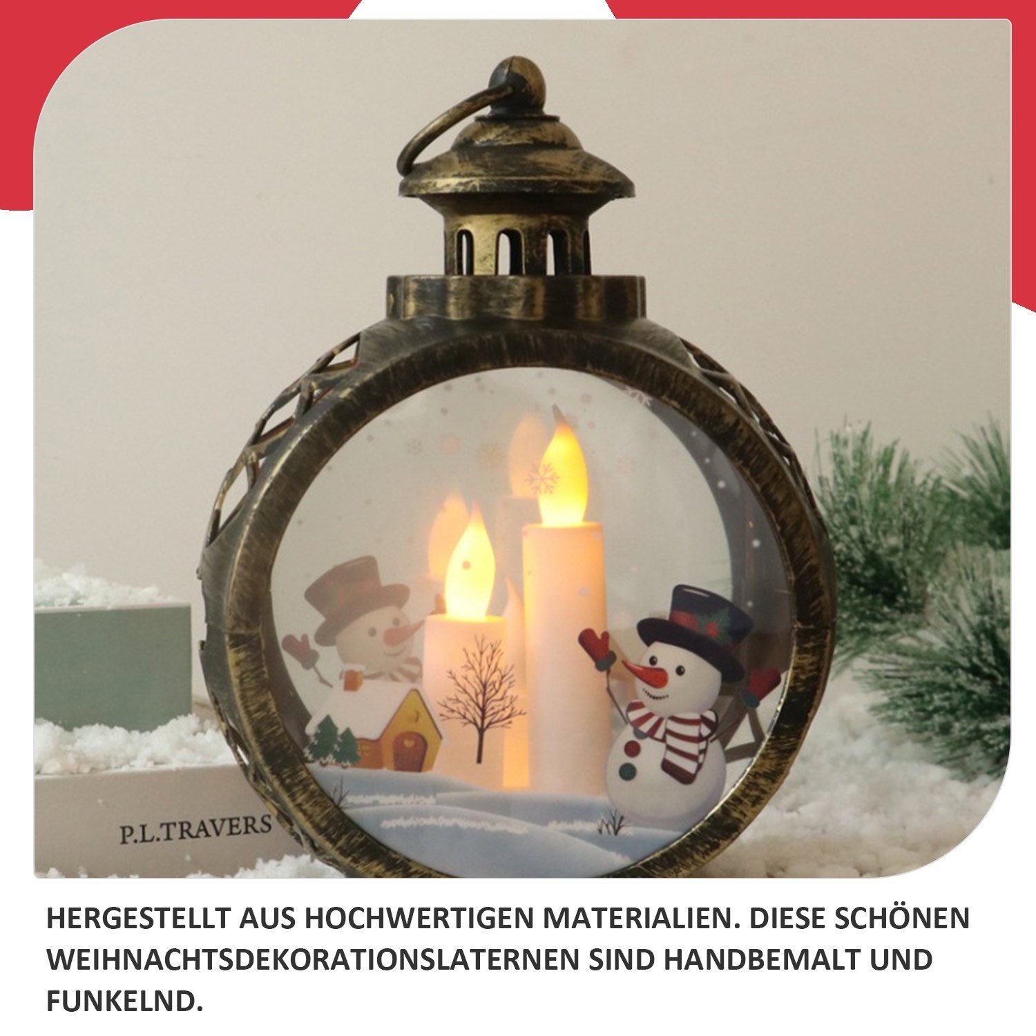 MAGICSHE LED Dekoobjekt Kronleuchter LED-Kerzenlicht Weihnachtsdekoration Bronze Runder