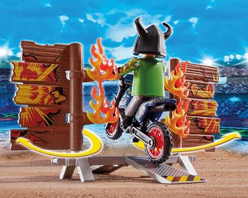 Playmobil® Spielwelt PLAYMOBIL® 70553 - Stuntshow - Motorrad mit Feuerwand