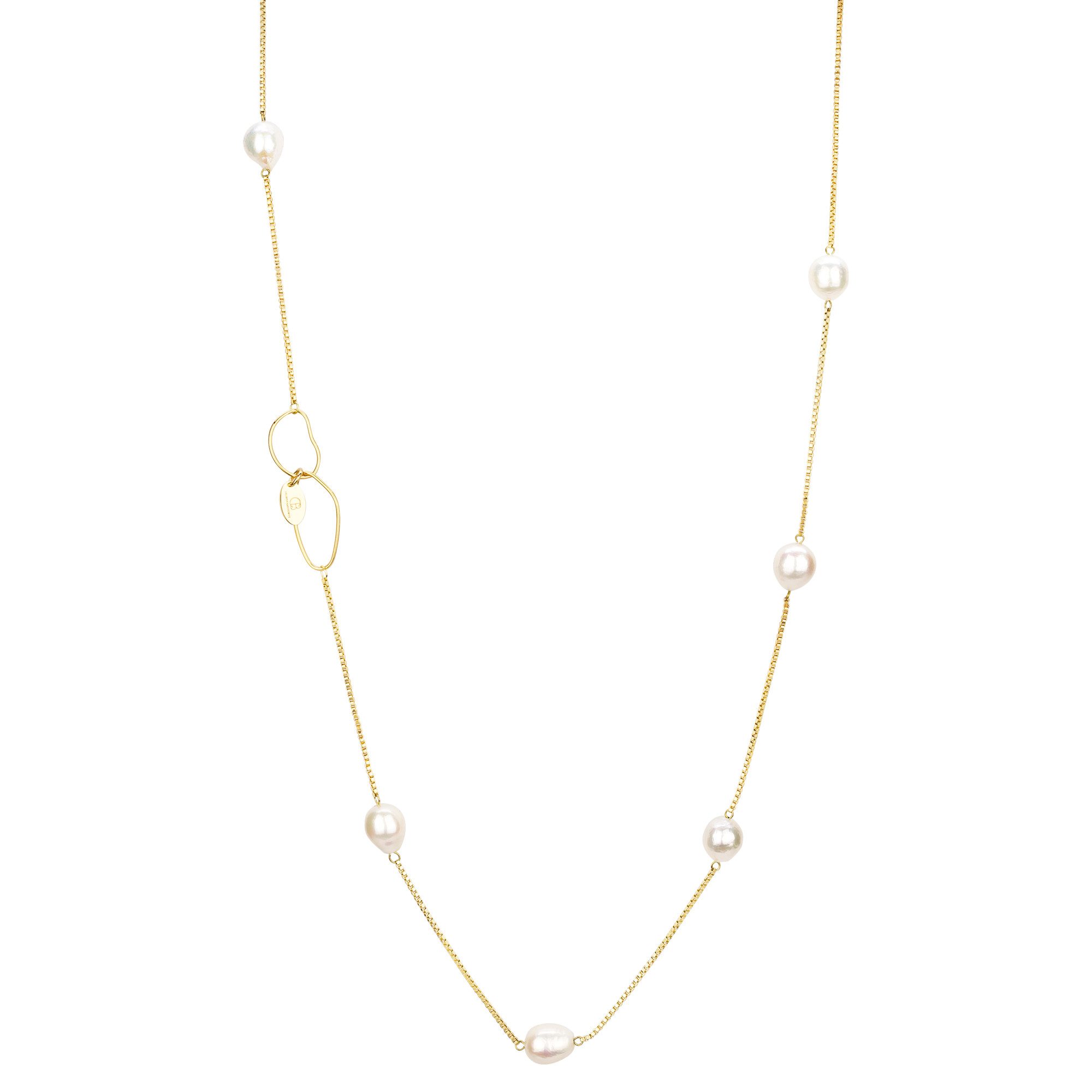 Celia von Barchewitz Perlenkette "KALA" lange Perlen-Halskette für Damen mit 6 Süßwasserzuchtperlen
