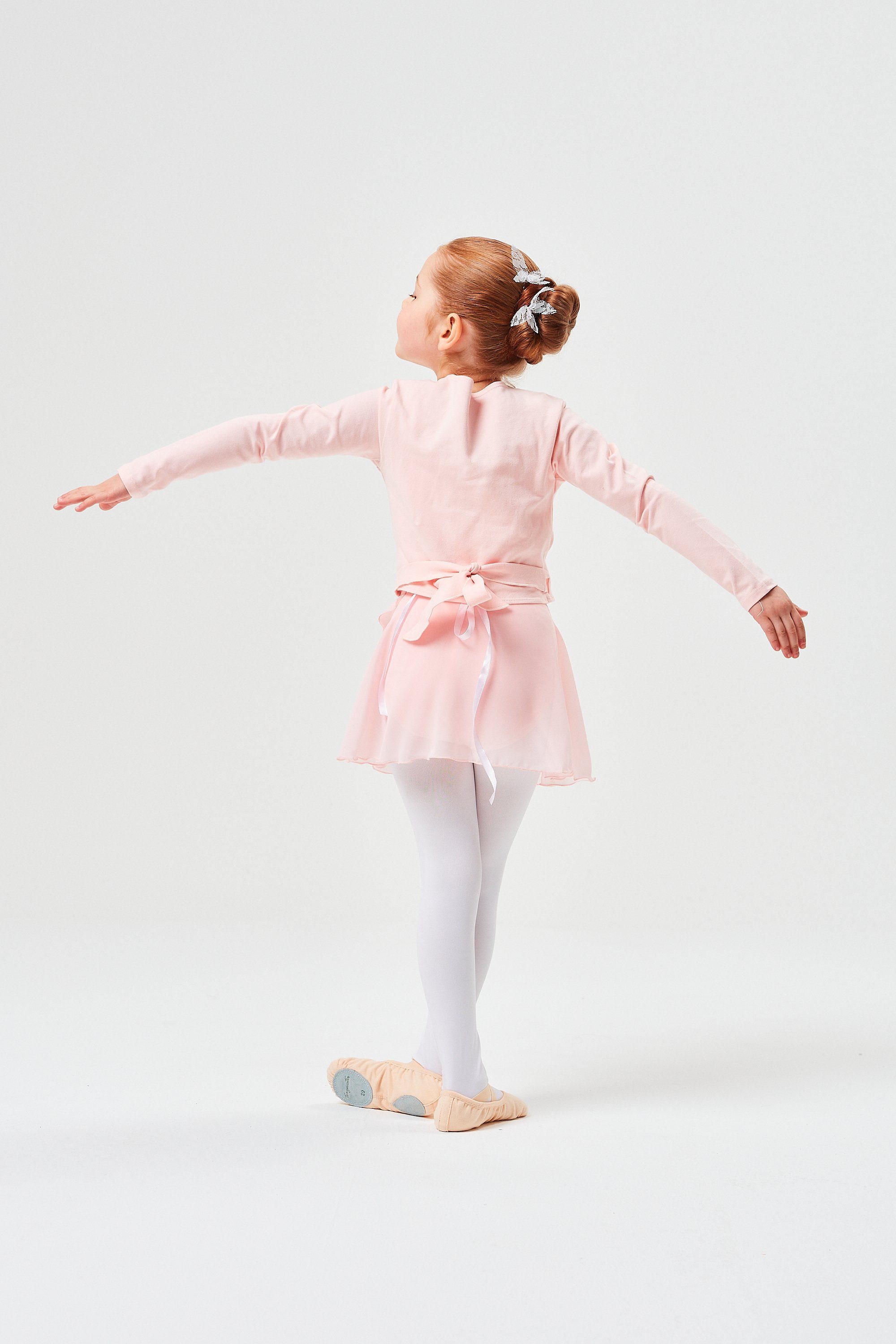 tanzmuster Sweatjacke Ballett Wickelacke Mandy Baumwolle aus weichem weicher Ballettbody ärmelloser Baumwollmischgewebe ballett-rosa aus
