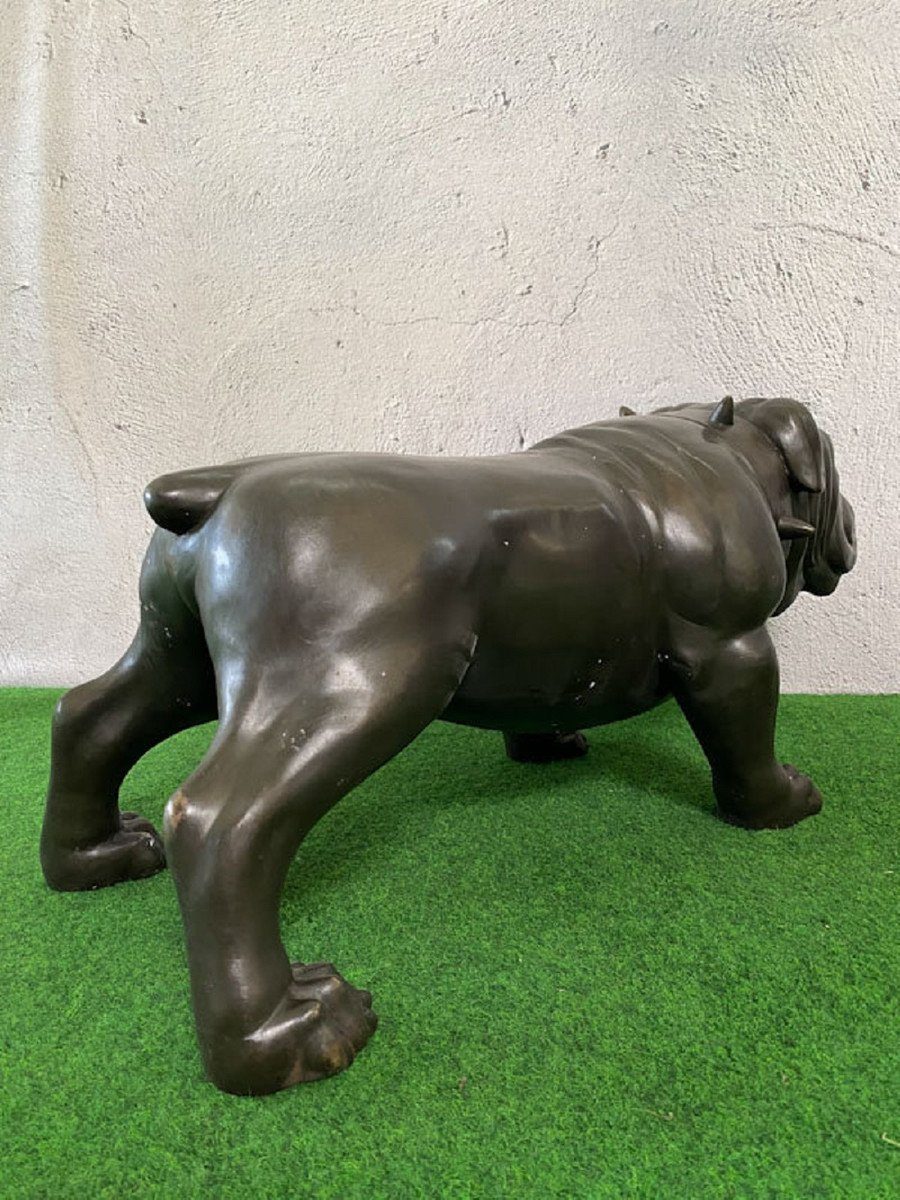 Dekofigur cm Accessoires Bulldogge x Bronze Deko 81 H. Skulptur 38 x - Padrino Luxus Dekofigur - Hund Casa 43 Luxus Bronze Deko