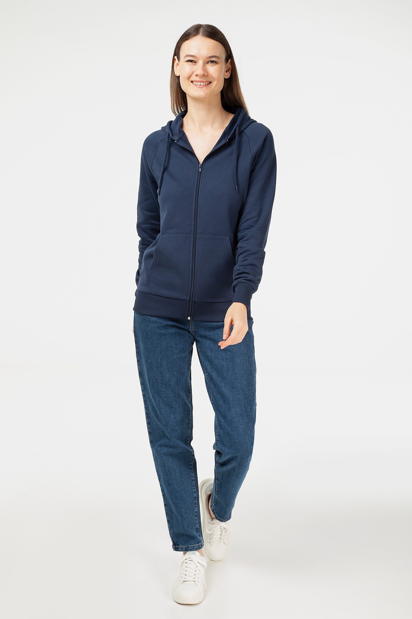 Evermind Kapuzennickijacke Unisex Kapuzenjacke aus Bio-Baumwolle – fair produziert & nachhaltig