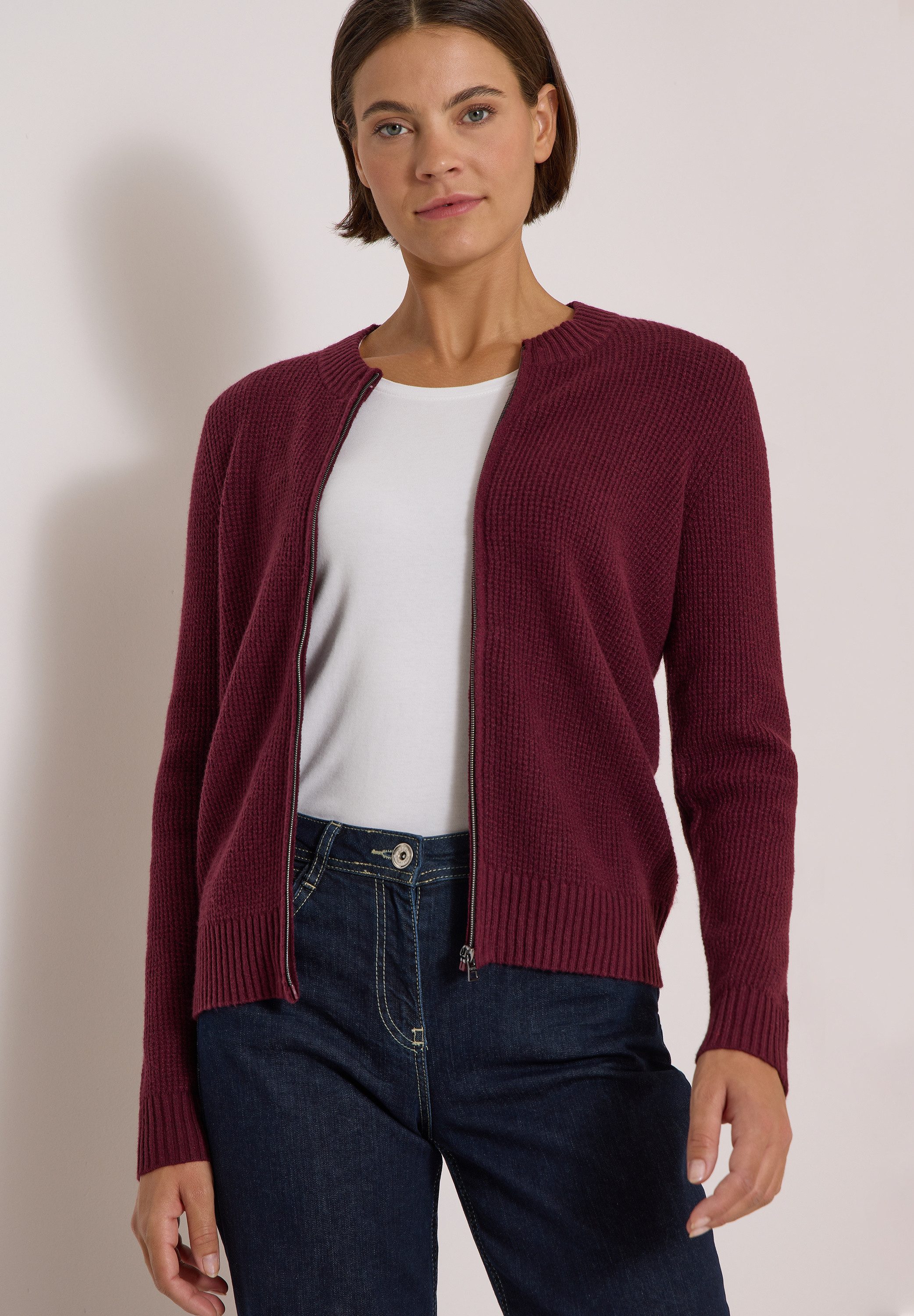 CECIL Cardigan aus softem Materialmix