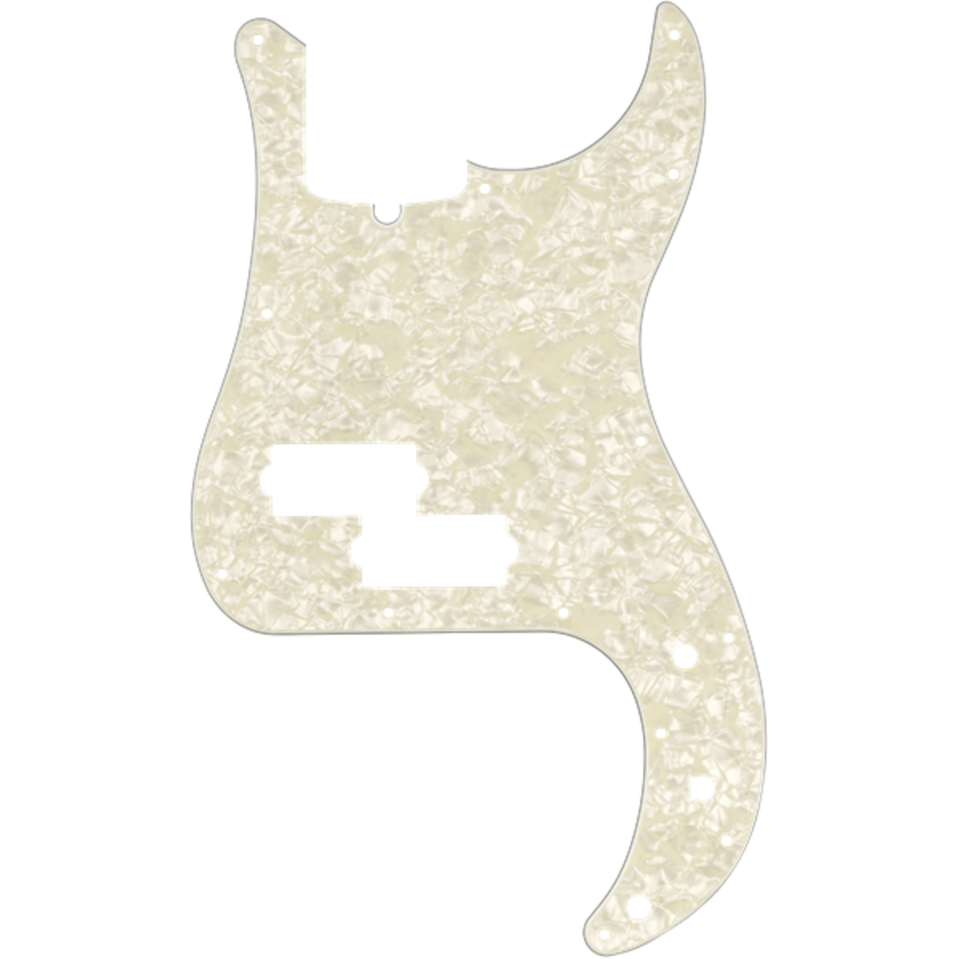 Fender E-Bass, Tuning Parts für Bässe, Bass-Schlagbretter, 13-Hole Modern-Style Standard Precision Bass Pickguard White Pearl -