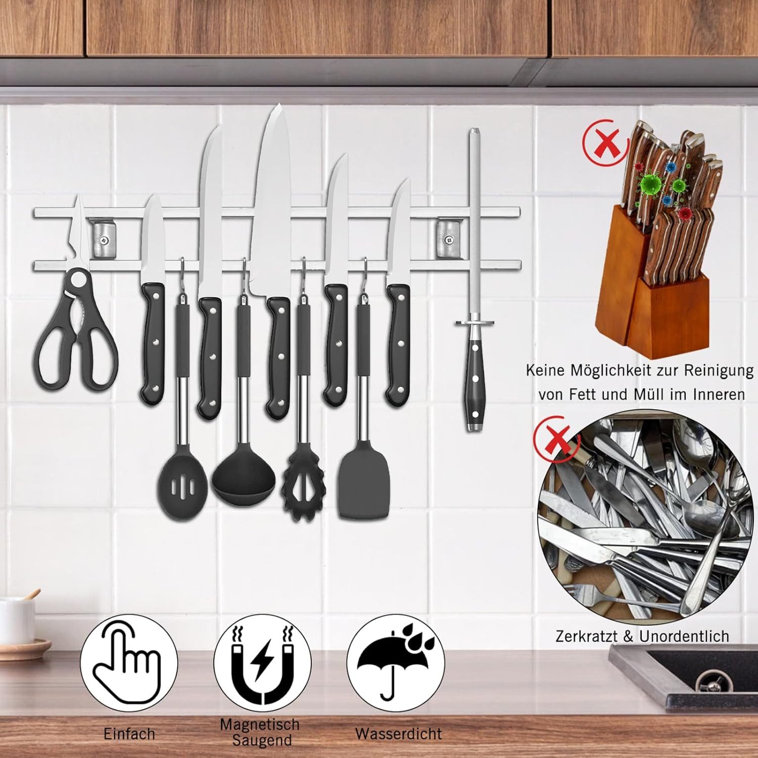 FELIXLEO Wand-Magnet Messerhalter (1tlg) – Bild 3 von 5