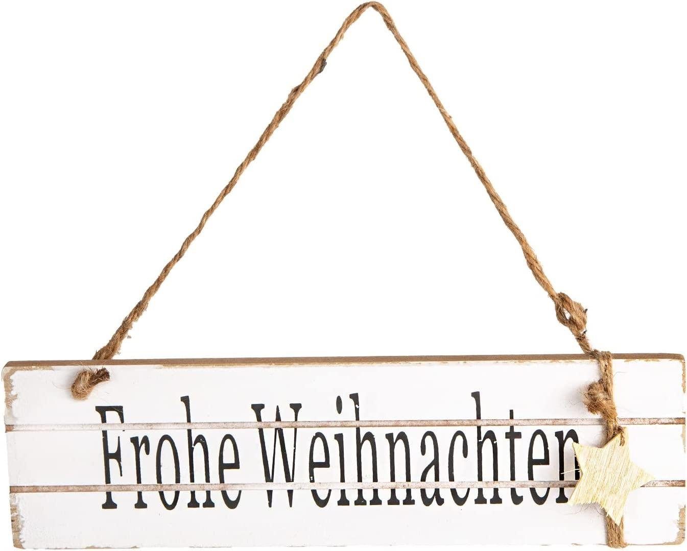 Logbuch-Verlag Baumbehang Türschild Frohe "Weihnachten" aus Holz 28 cm (1 St)
