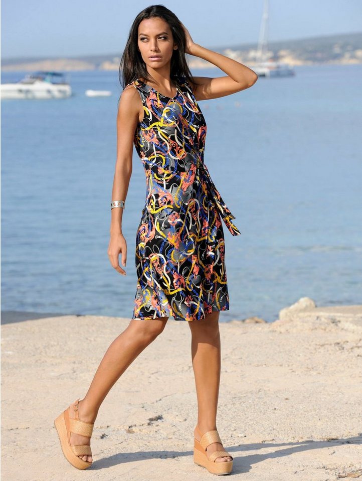 Alba Moda Strandkleid mit Knotendetail in bunt