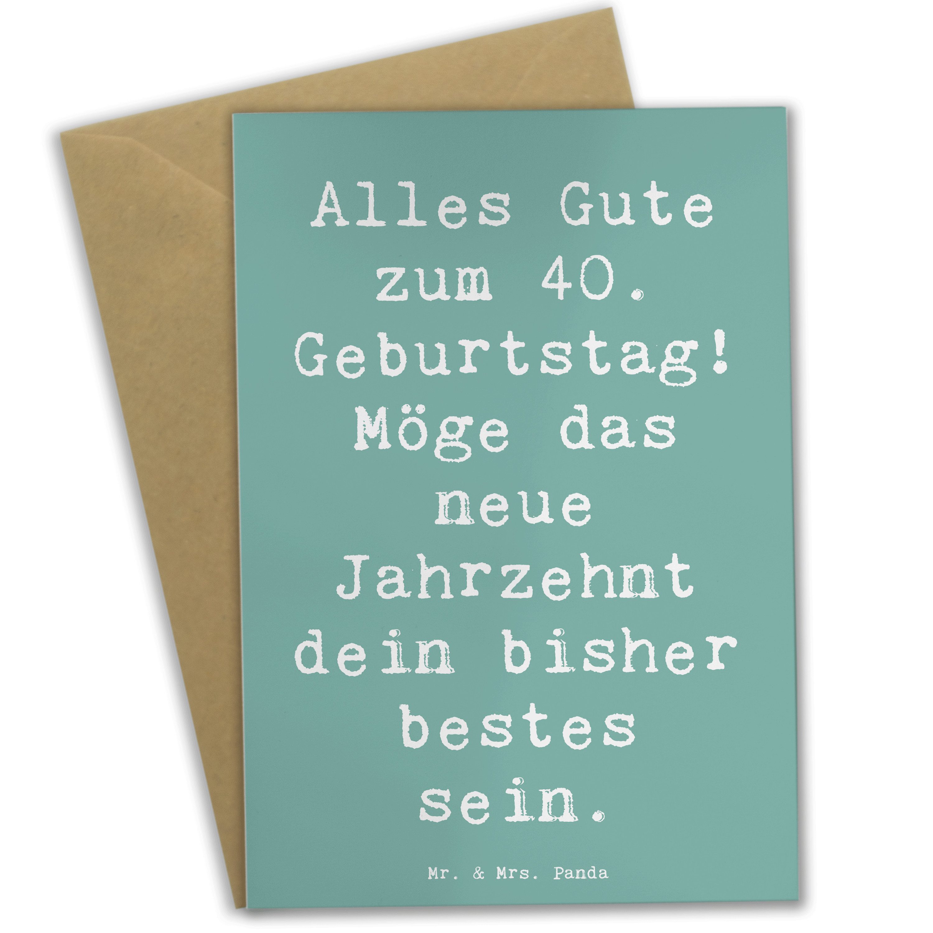 Grußkarte Spruch 40. Geburtstag Alles Gute - Meeresbrise - Geschenk, Möglichkei